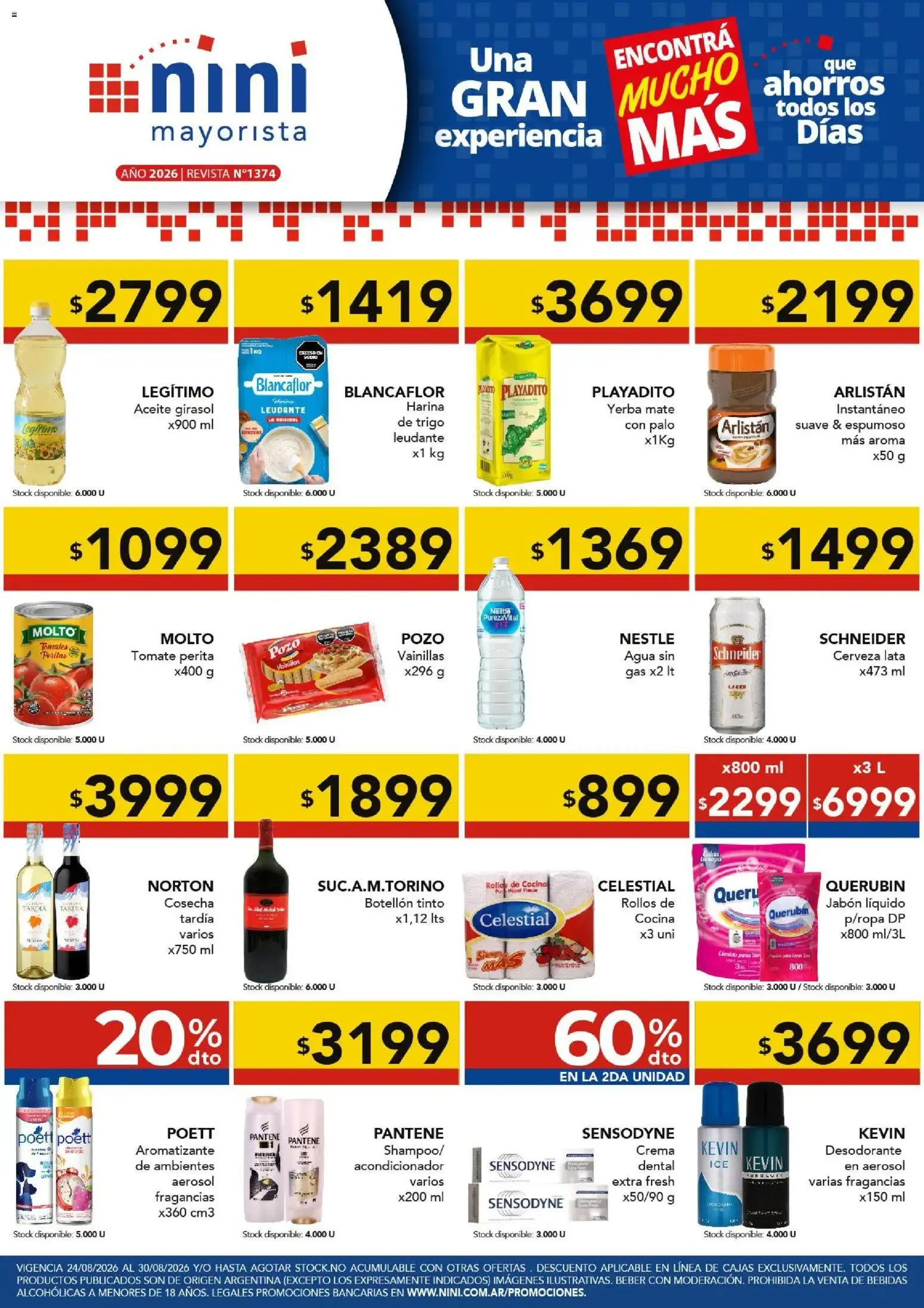 Ofertas de NINI Mayorista - Revista N°1374 24 de agosto al 30 de agosto 2026 - Página 1 del catálogo