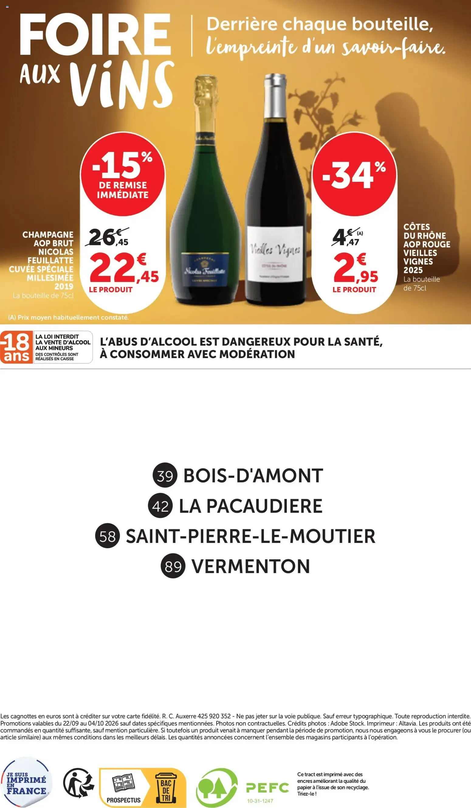 bi1 Foire aux vins supermarché à partir du 22/09/2026 - promo en ligne du 22 septembre au 4 octobre 2026 - Catalogue page 20