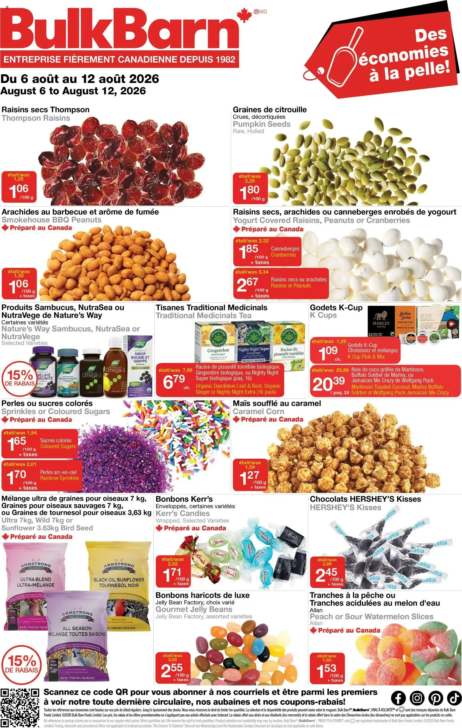 Bulk Barn weekly flyer / circulaire from Aug 6, 2026 > weekly specials & deals from August 6 to August 12 2026 - flyer page 1
