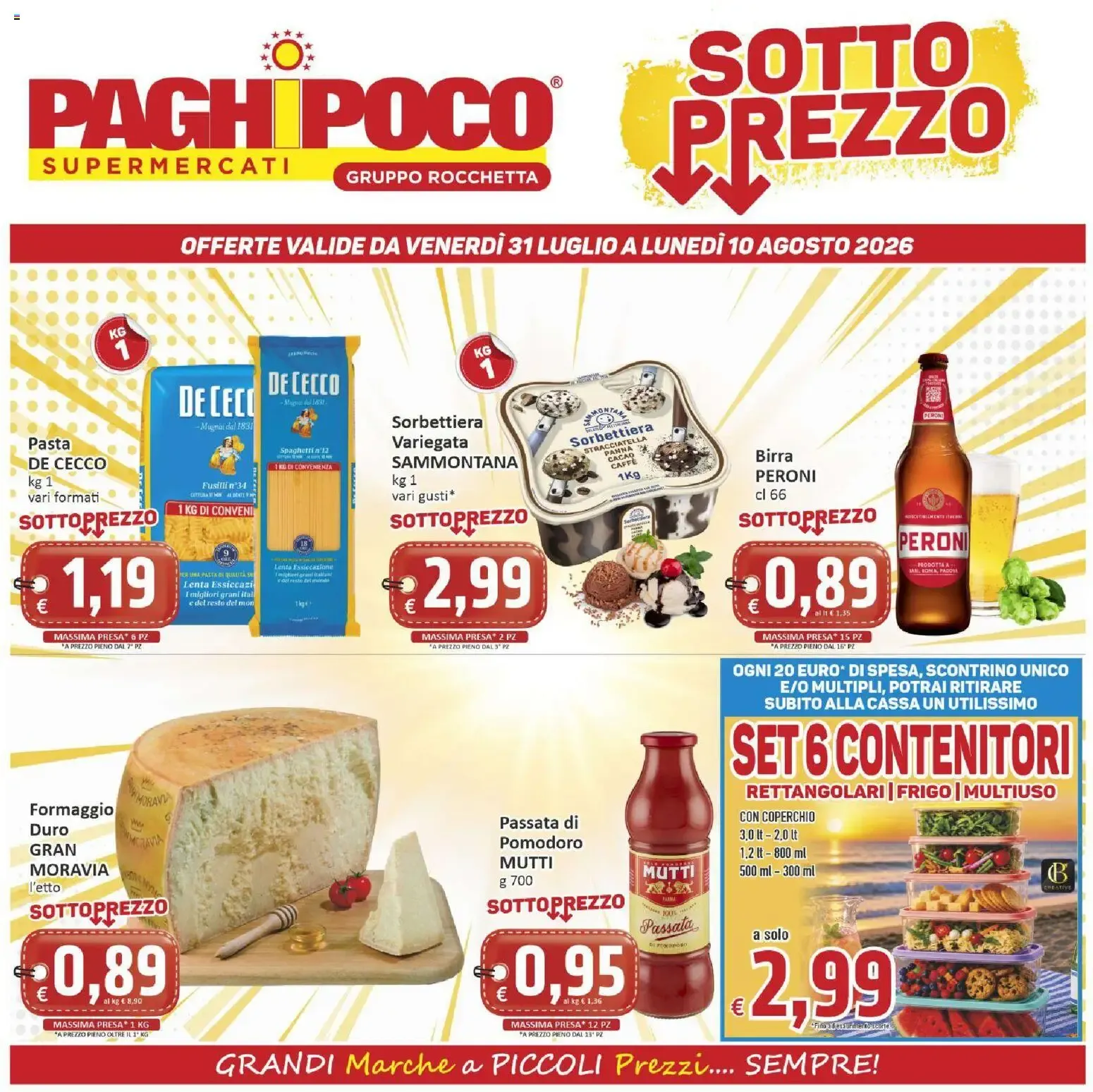 Nuovo Paghi Poco volantino dal 31/07/2026 > offerte anteprima 🛍️ da 31 luglio a 10 agosto di 2026 - Pagina del volantino 1