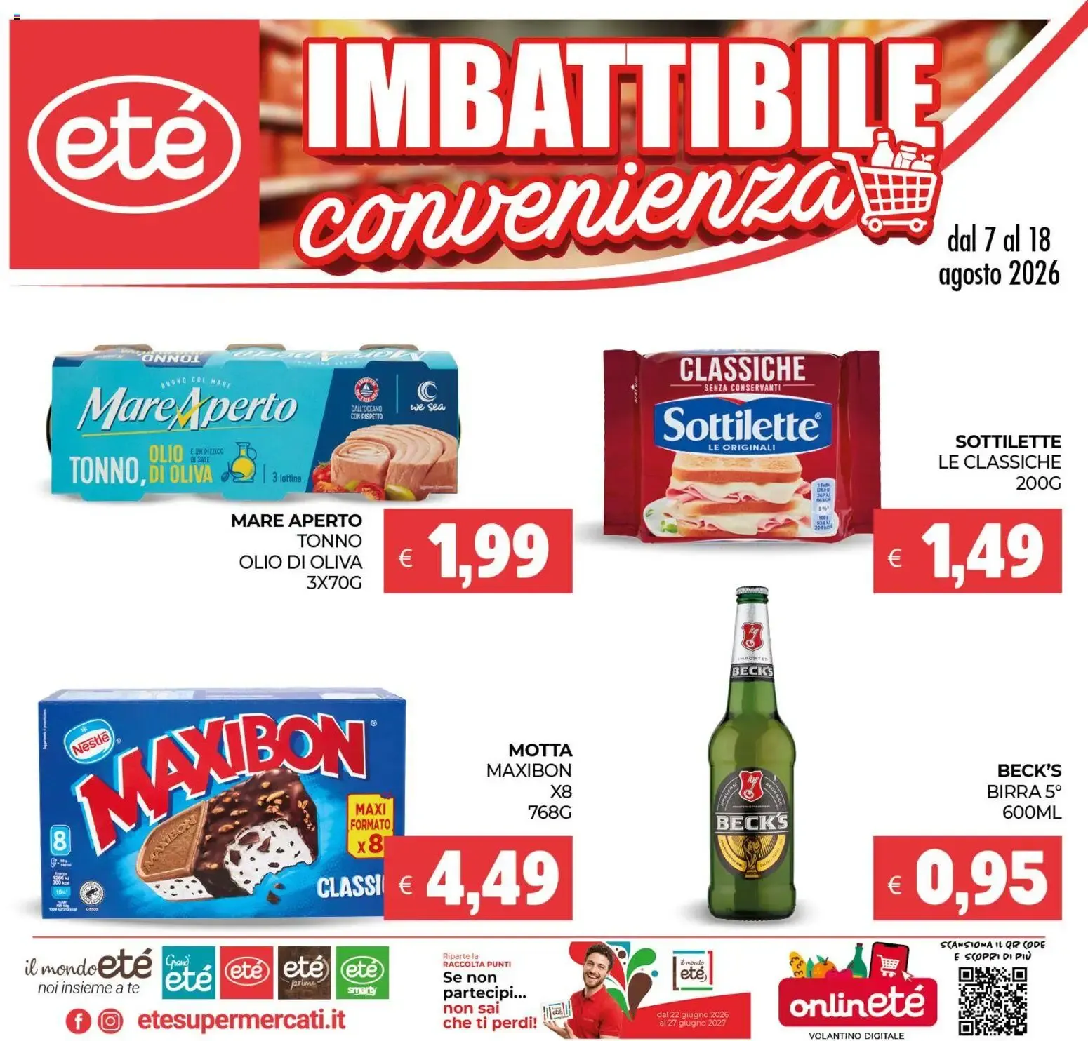 Eté volantino dal 07/08/2026 - online Offerte da 7 agosto a 18 agosto di 2026 - Pagina del volantino 1