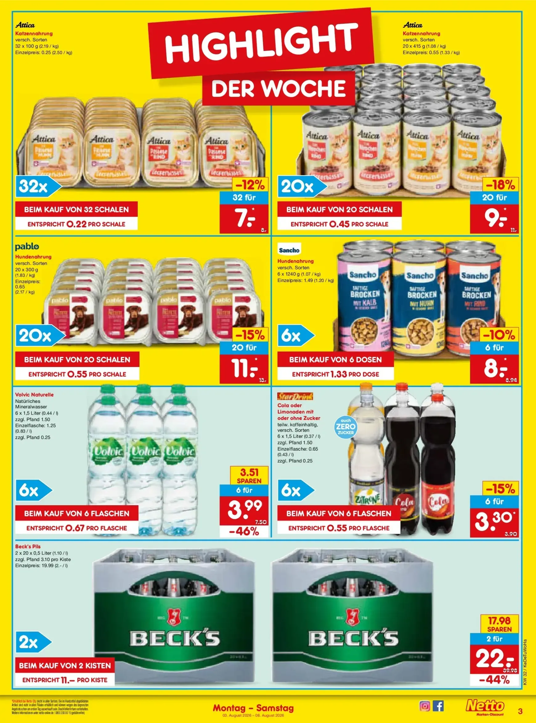 Netto Marken Discount - Super Wochenende Prospekt – von Donnerstag 06.08.2026 bis Samstag 08.08.2026 von 6. August bis 8. August 2026 - Prospekt seite 9