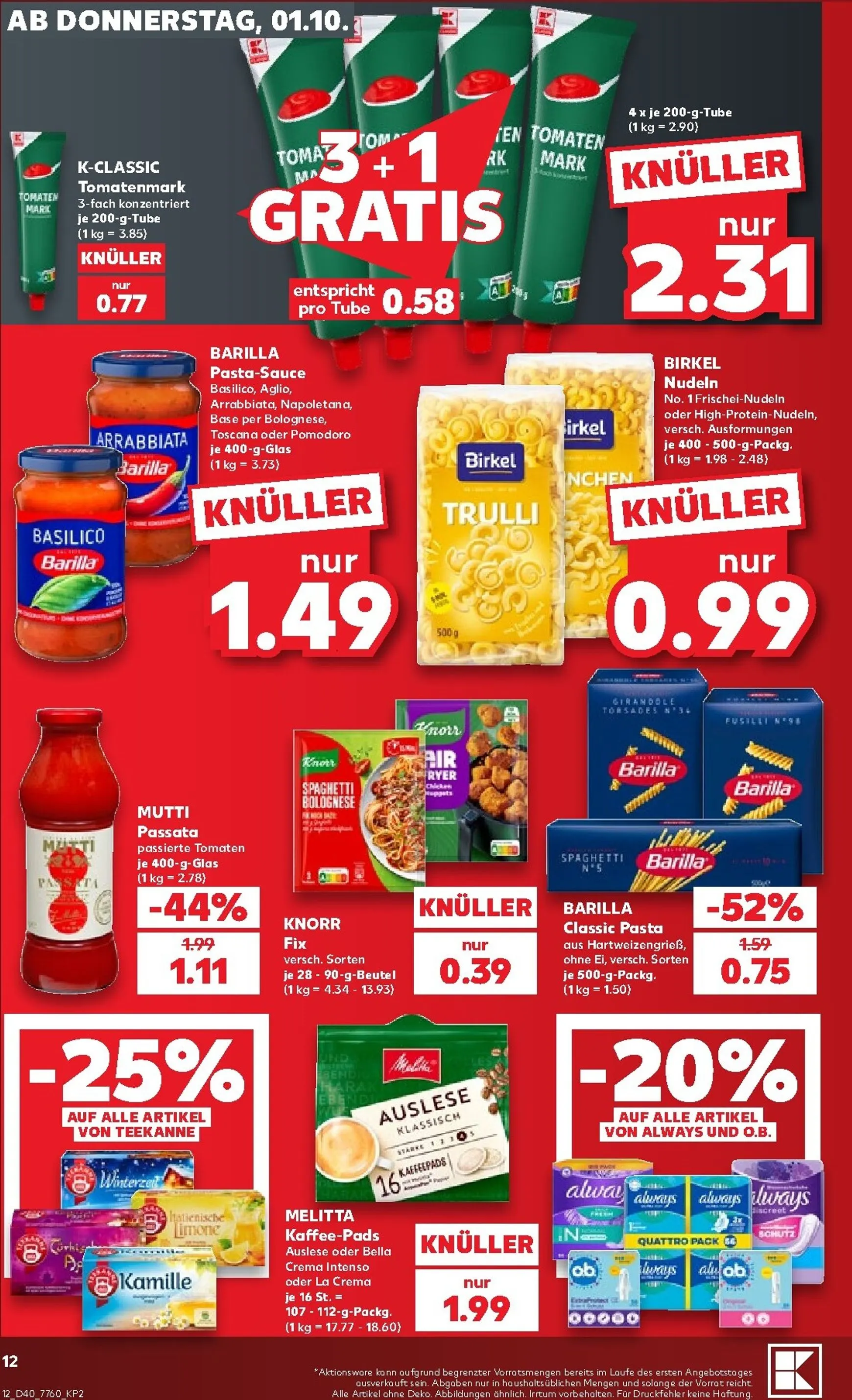 Neuer Kaufland Prospekt – von Donnerstag 01.10.2026 bis Mittwoch 07.10.2026 von 1. Oktober bis 7. Oktober 2026 - Prospekt seite 13