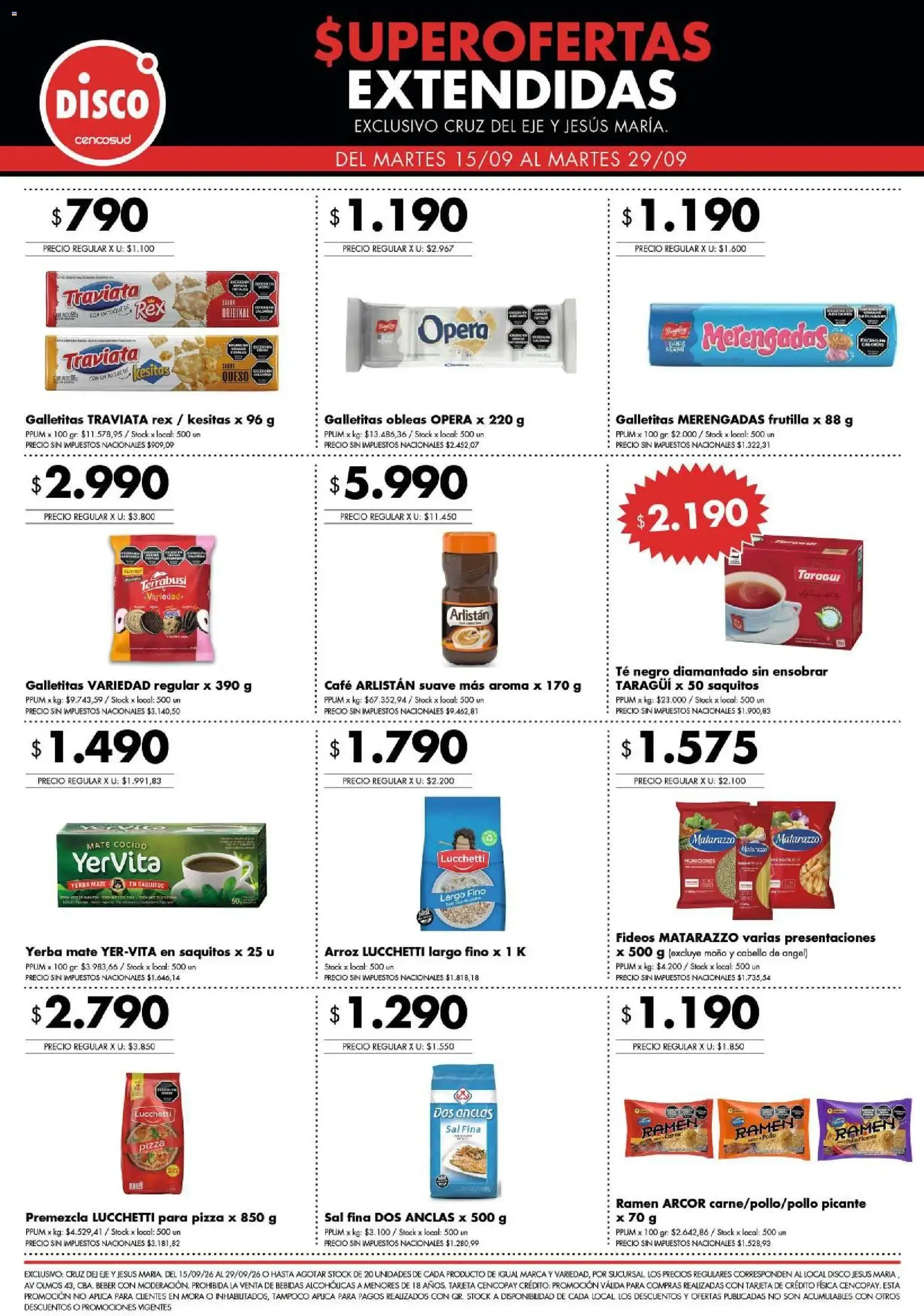 Ofertas de Disco - Superofertas extendidas - Cruz del Eje y Jesus Maria del 15/09/2026 - 29/09/2026 15 de septiembre al 29 de septiembre 2026 - Página 2 del catálogo