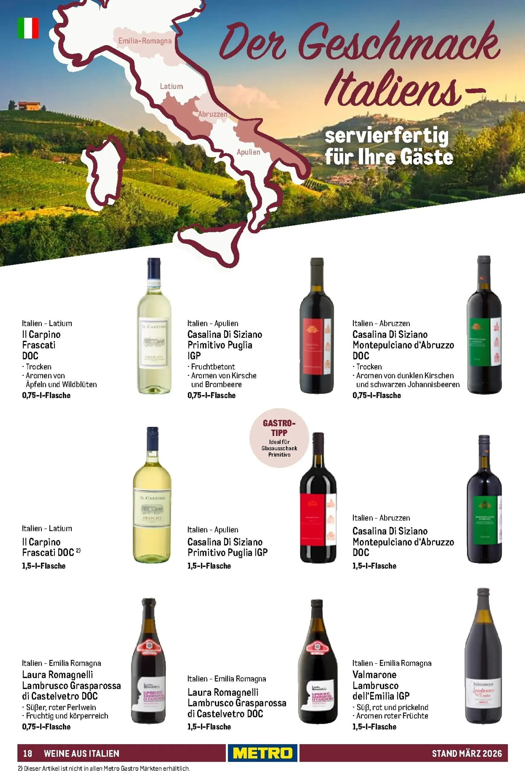 Sortimentskatalog Hauswein: Für jeden Anlass der passende Tropfen von 1. März bis 31. Dezember 2026 - Prospekt seite 18