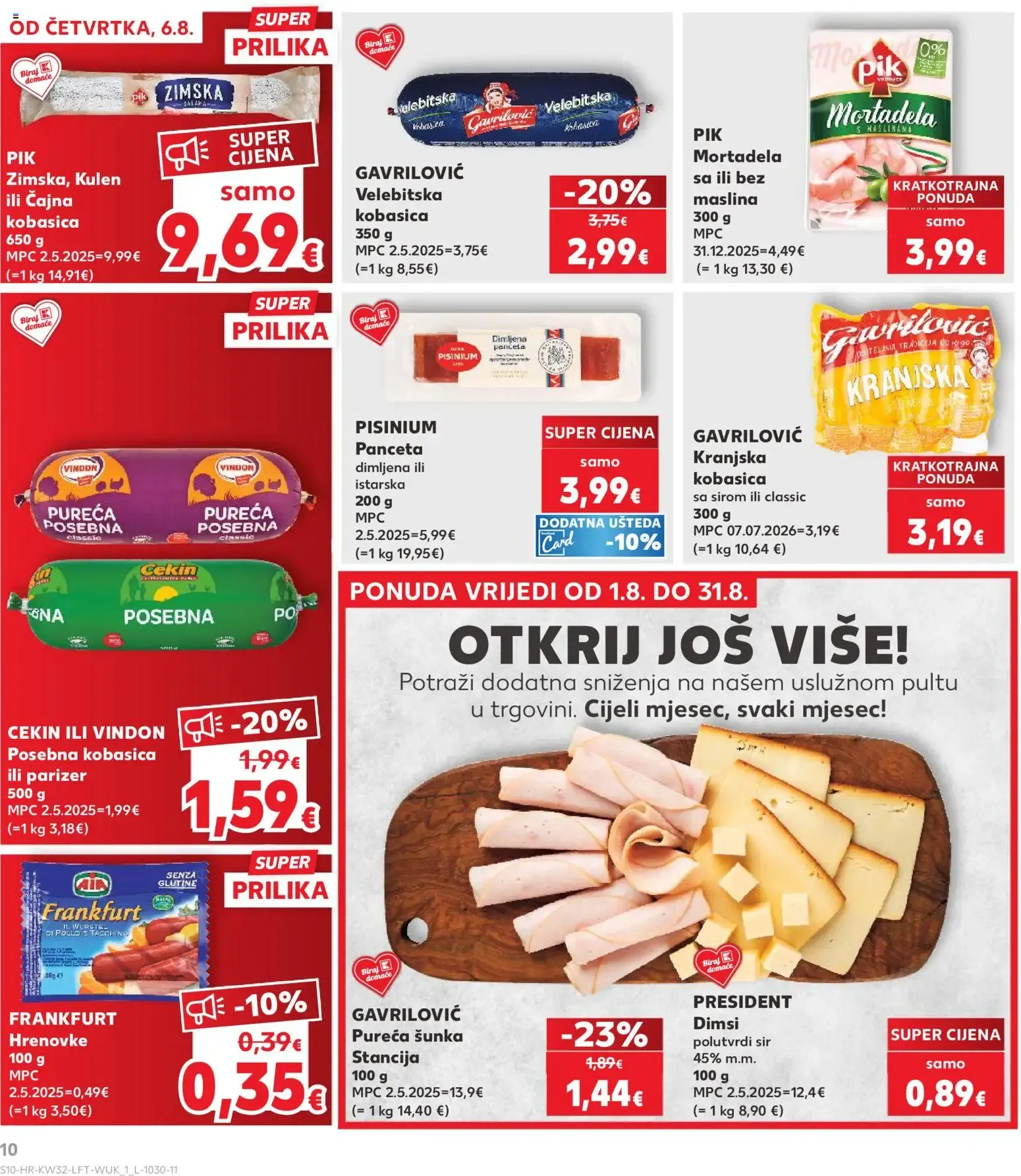 Katalog Kaufland Katalog novi od 06.08.2026 na listanje > letak digitalni od 6. kolovoza do 11. kolovoza 2026. - Pregled Stranica 10