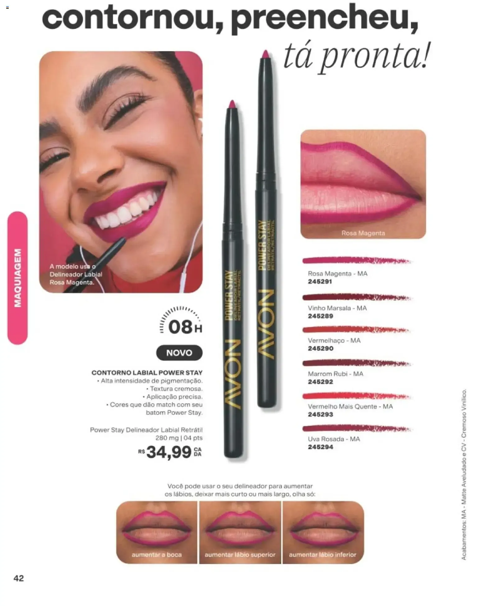 Encarte de Revista Avon folheto - Campanha 13 de 10/08/2026 | Promoção Online 10 de agosto até 31 de agosto 2026 - Pagina 42