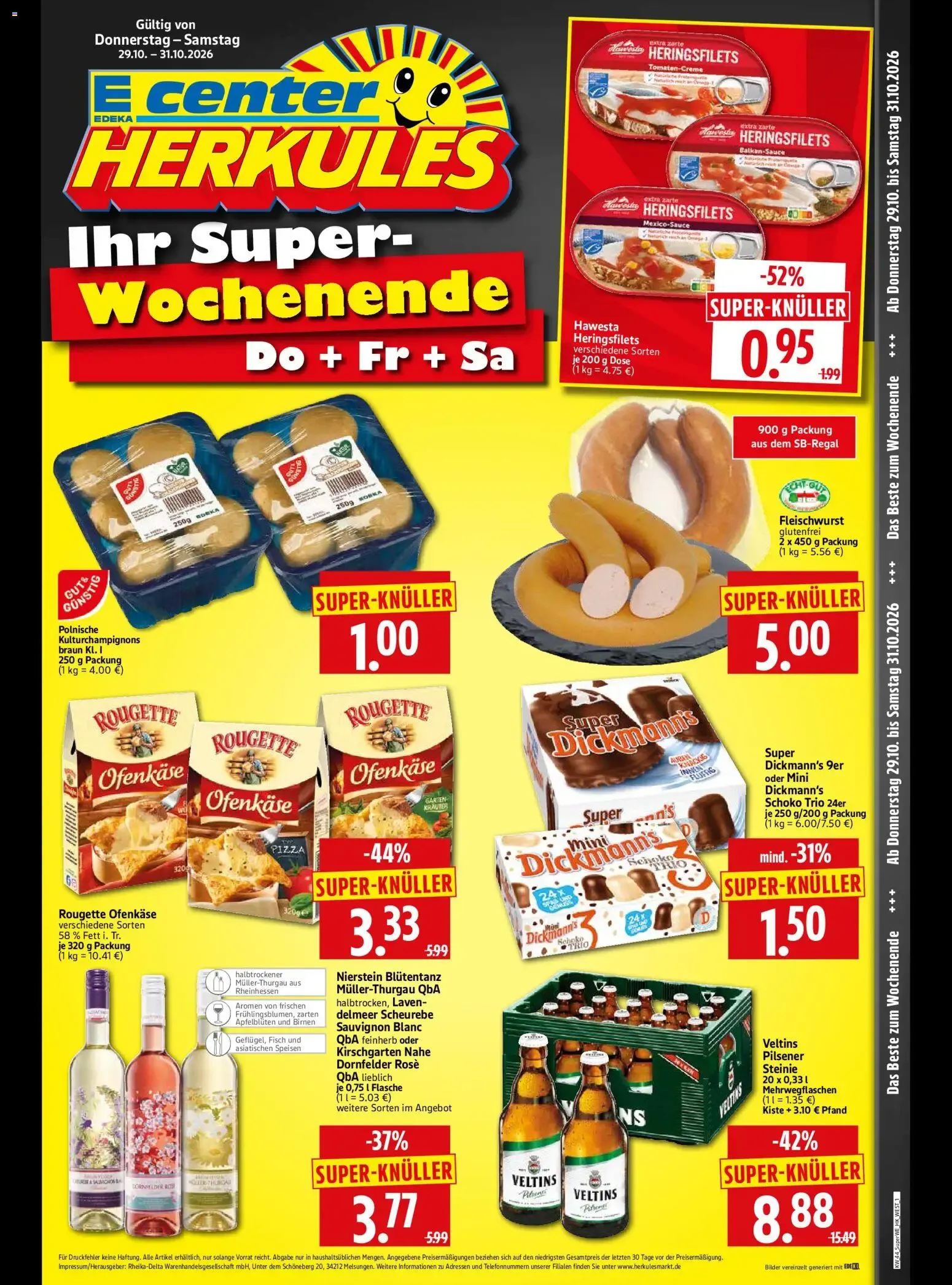 HERKULES Ihr Super-Wochenende von 29. Oktober bis 31. Oktober 2026 - Prospekt seite 1