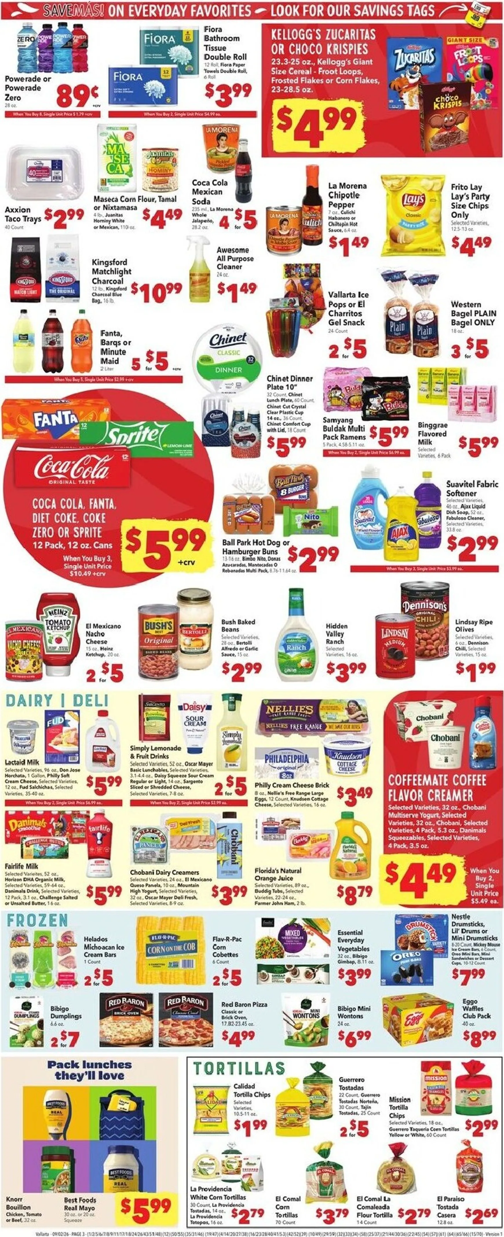 Weekly promotion Current Vallarta leaflet valid from Wednesday 09/02/2026 to Tuesday 09/08/2026 spanning from September 2 to September 8 2026 - Page 3 for Catalogue 365