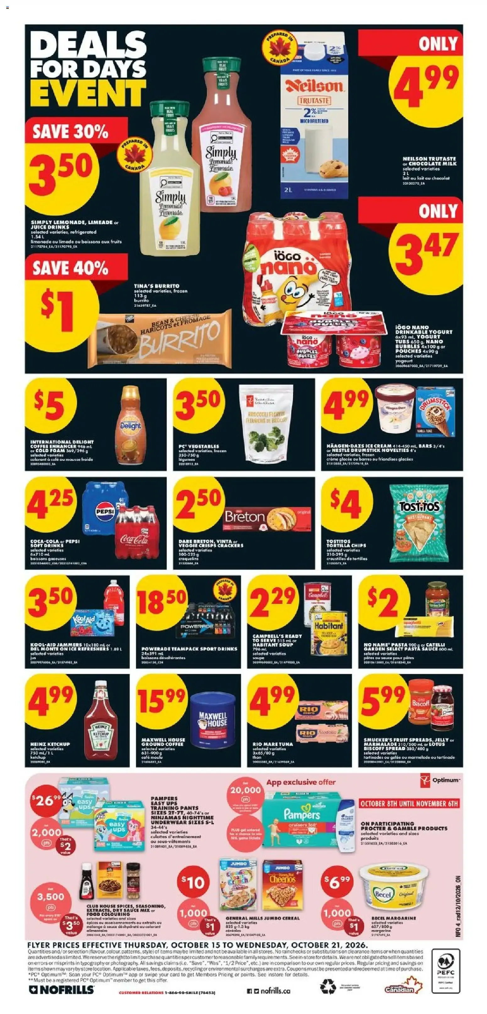 No Frills weekly flyer / circulaire from Oct 15, 2026 > weekly specials & deals from October 15 to October 21 2026 - flyer page 4