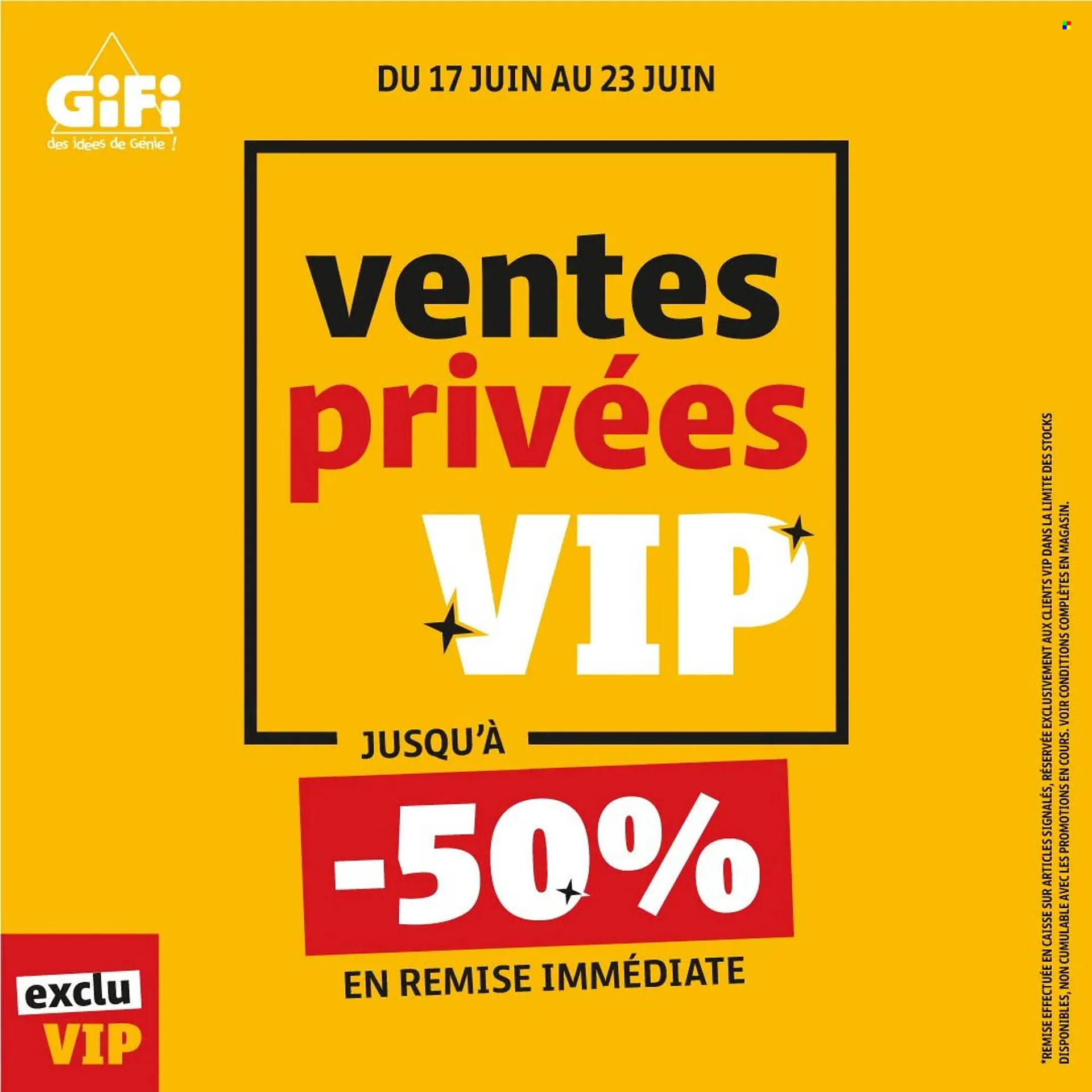 GiFi Ventes privées VIP du 17 juin au 23 juin 2026 - Catalogue page 1