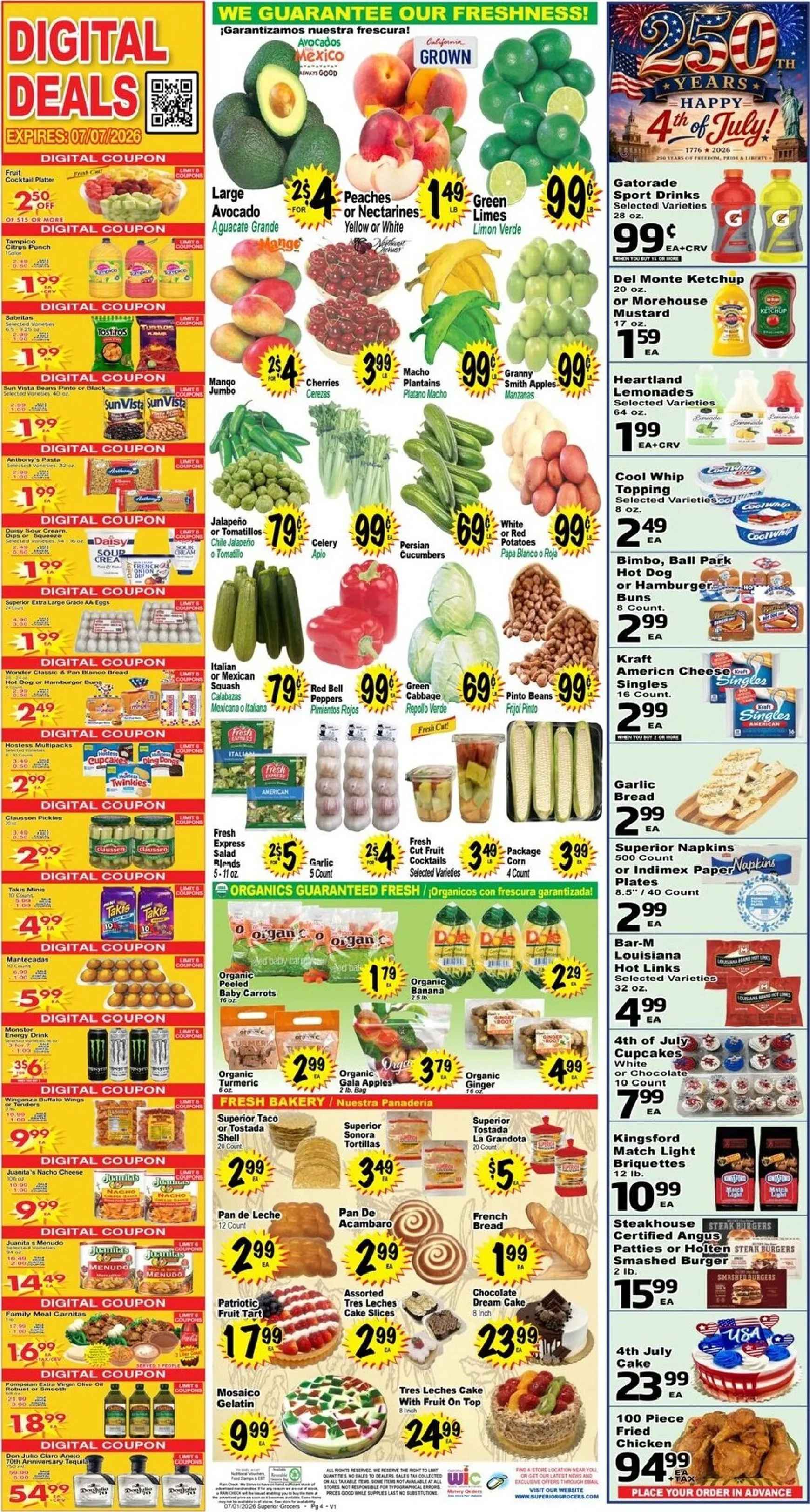 Weekly ad Current Superior Grocers leaflet valid from Wednesday 07/01/2026 to Tuesday 07/07/2026 from July 1 to July 7 2026 - Page 4