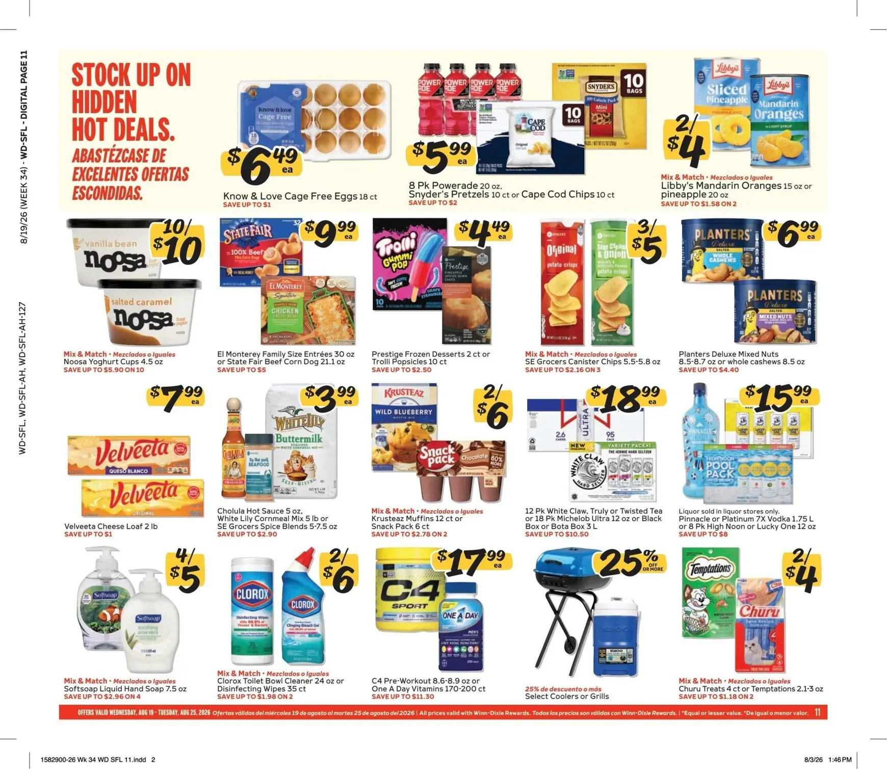 Weekly promotion Current Winn-Dixie leaflet valid from Wednesday 08/19/2026 to Tuesday 08/25/2026 spanning from August 19 to August 25 2026 - Page 11 for Catalogue 365
