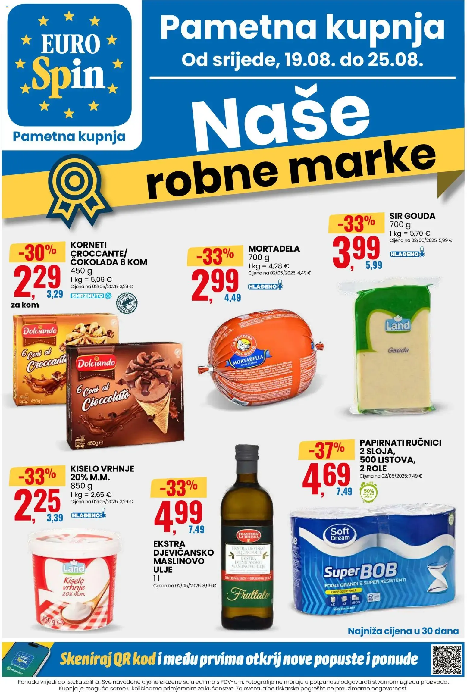 Katalog Euro Spin Pametna kupnja - Naše robne marke od 19. kolovoza do 25. kolovoza 2026. - Pregled Stranica 1