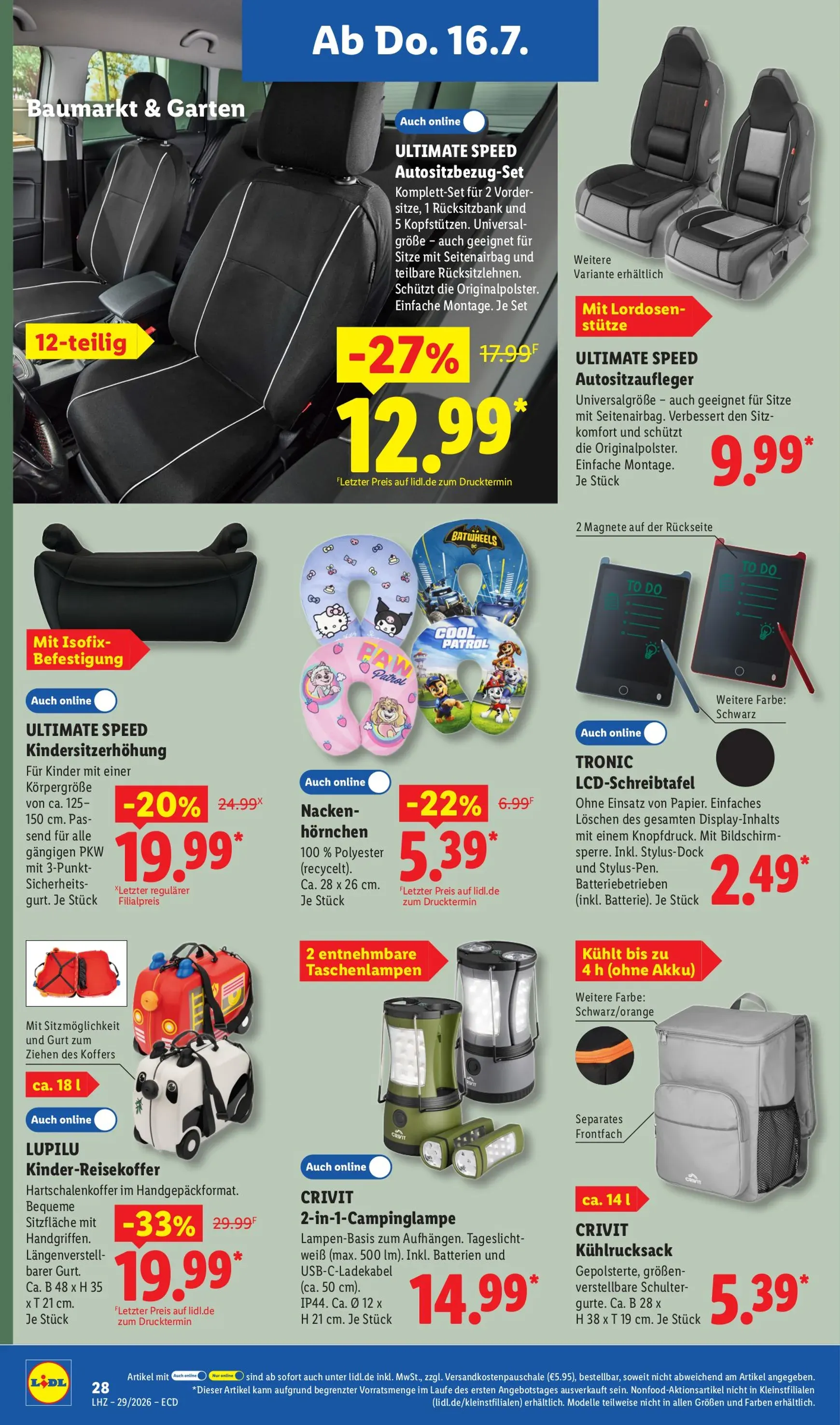 Lidl - Angebot der Woche Prospekt nächste Woche – von Montag 13.07.2026 bis Samstag 18.07.2026 von 13. Juli bis 18. Juli 2026 - Prospekt seite 28