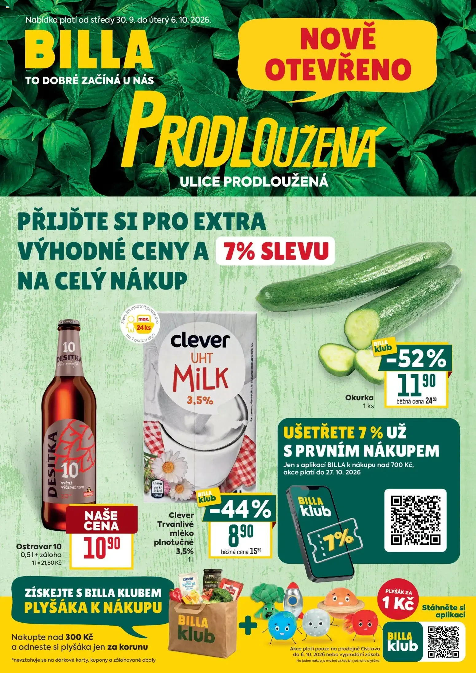 BILLA: Nově Otevřeno - Slevy a Akce - 30. září 6. října 2026 - Page 1