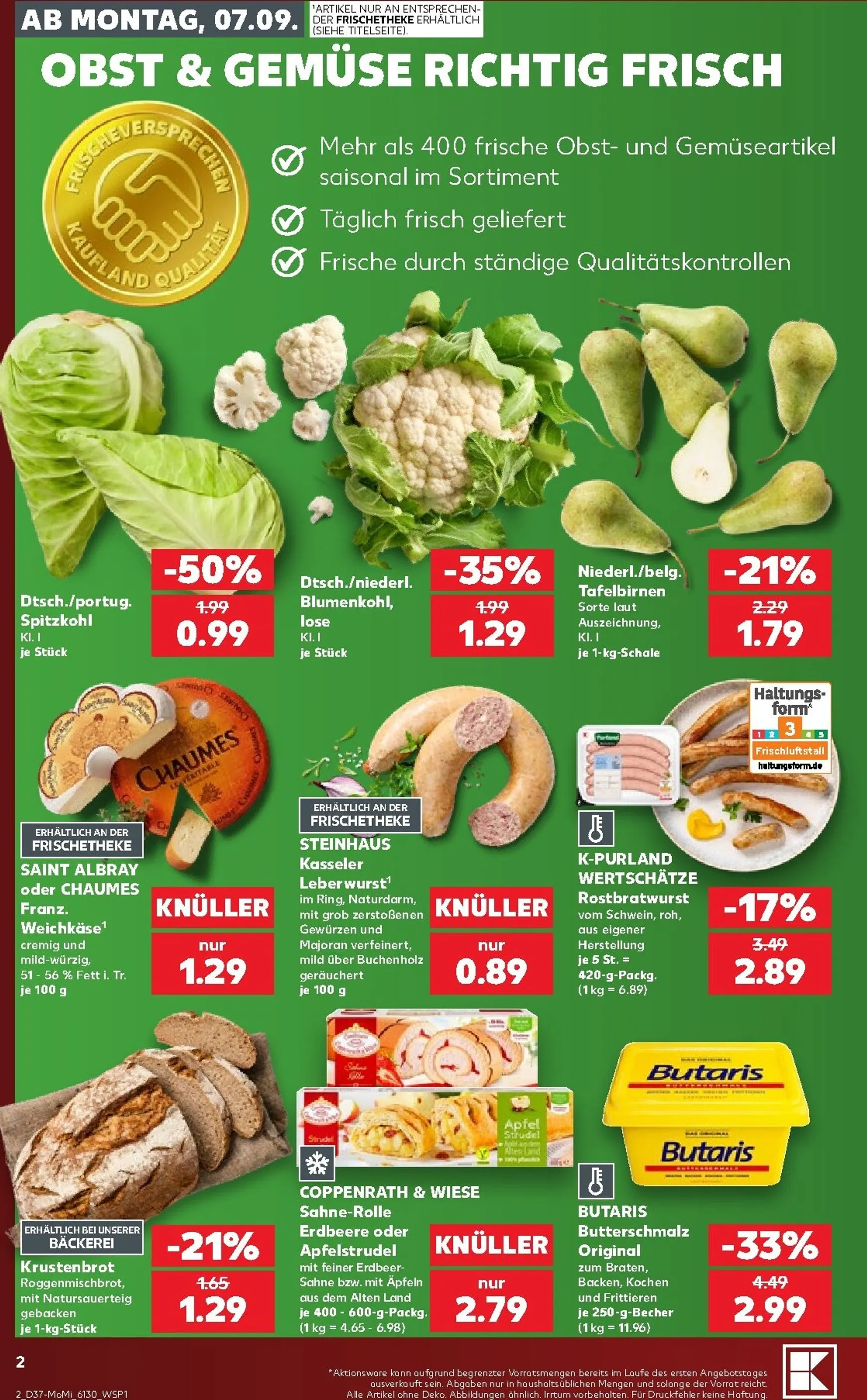 Kaufland - Richtig Sparen Prospekt nächste Woche – von Montag 07.09.2026 bis Mittwoch 09.09.2026 von 7. September bis 9. September 2026 - Prospekt seite 2