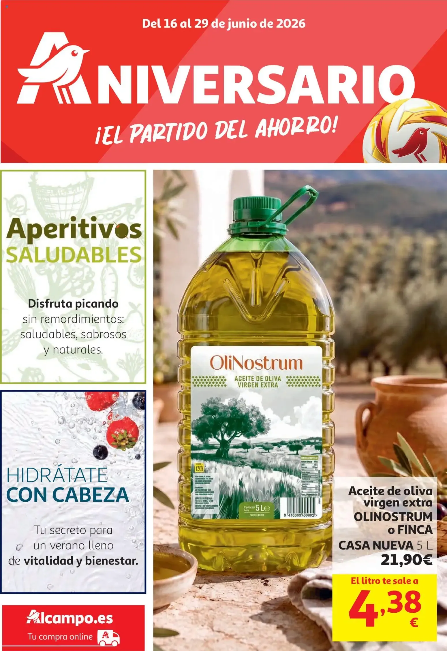 Catálogo de Alcampo Aniversario: ¡El partido del ahorro! 16 de junio al 29 de junio 2026 - Página 1