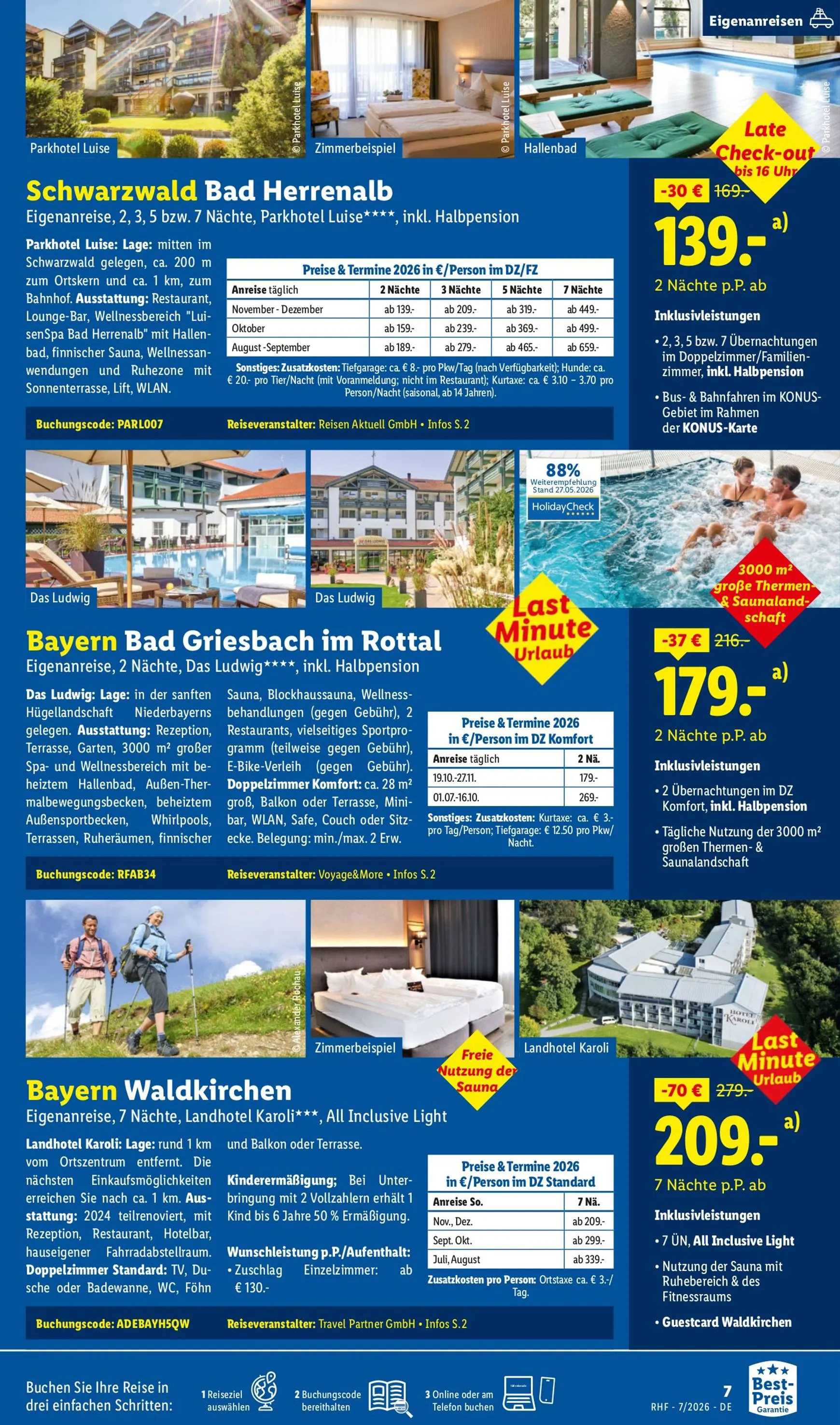 Lidl - Juli Reise-Highlights Prospekt – von Mittwoch 01.07.2026 bis Freitag 31.07.2026 von 1. Juli bis 31. Juli 2026 - Prospekt seite 7