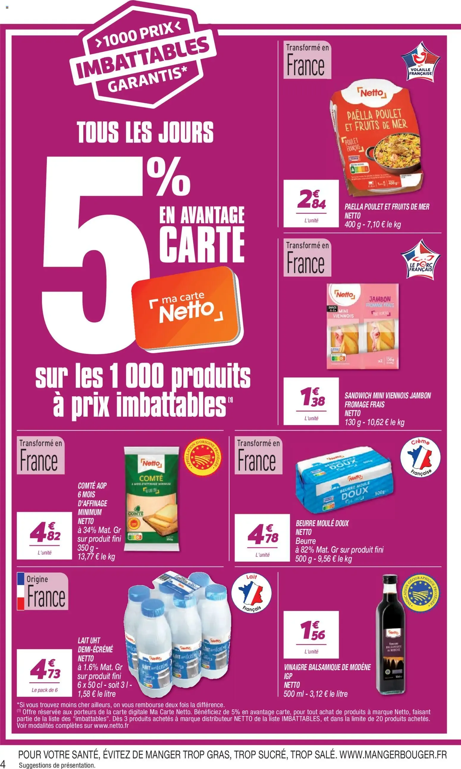 Netto Rendez-vous prix bas à partir du 07/07/2026 - promo en ligne du 7 juillet au 20 juillet 2026 - Catalogue page 4