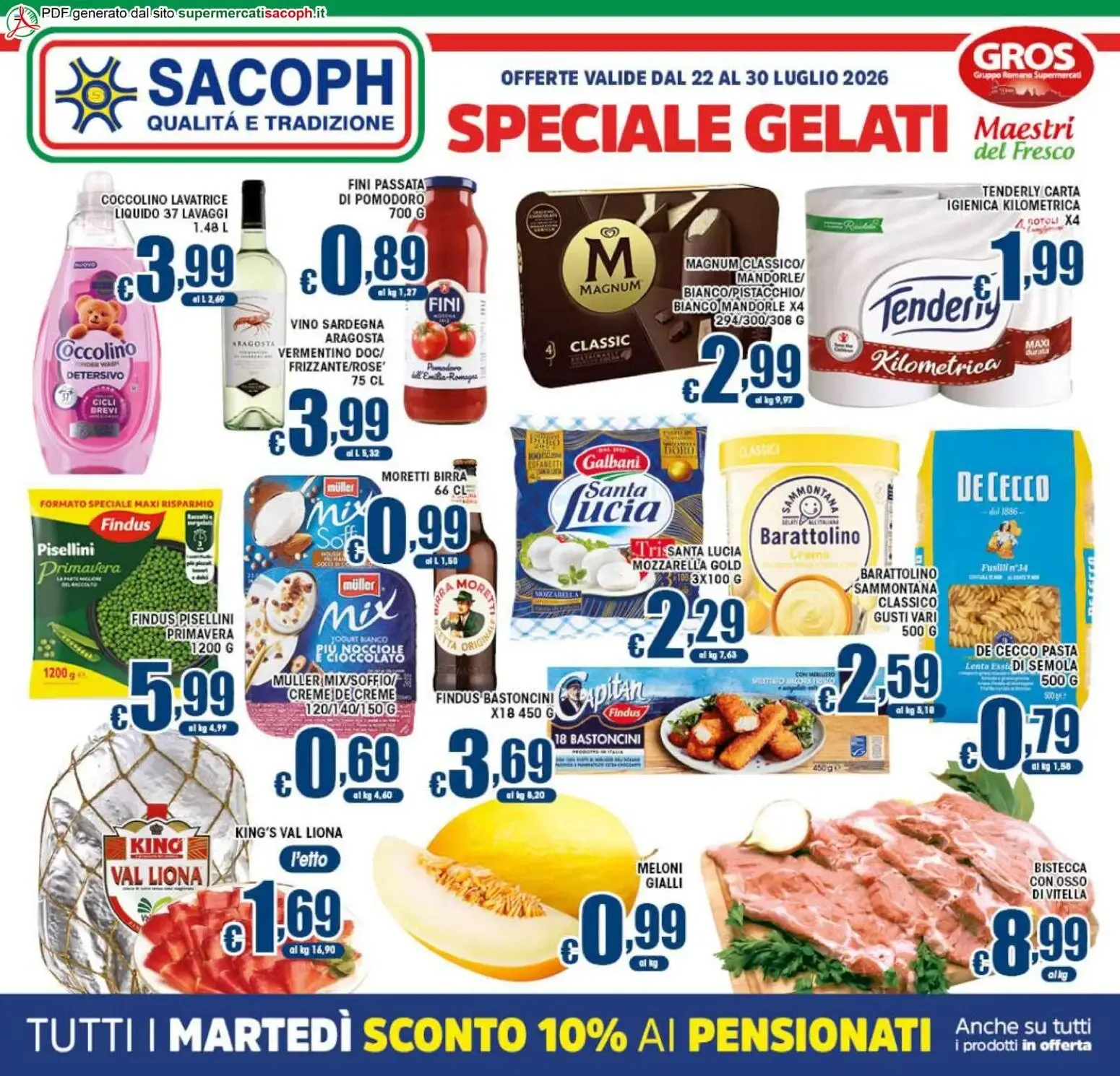 Sacoph - Speciale Gelati da 22 luglio a 30 luglio di 2026 - Pagina del volantino 1