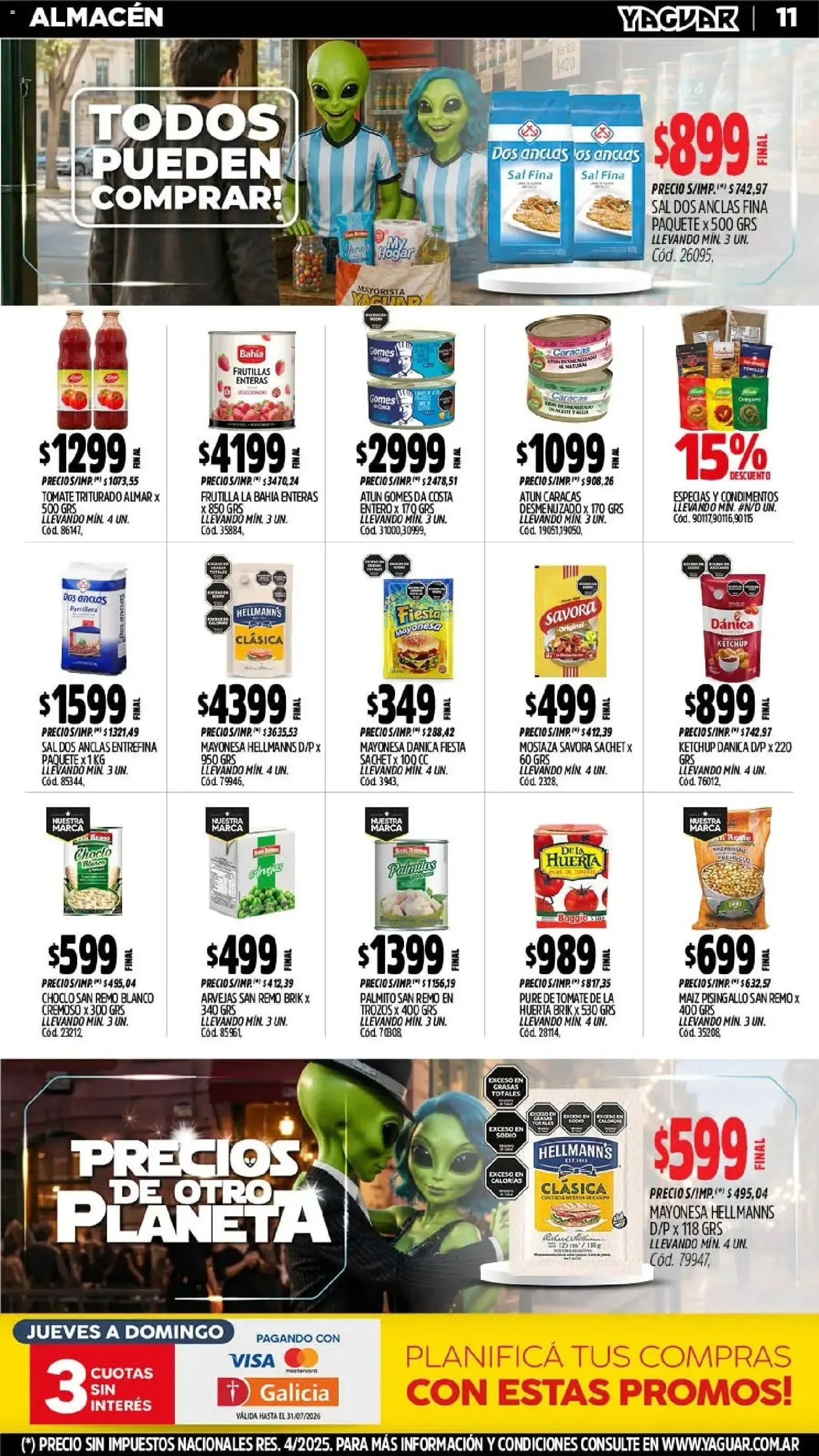 Ofertas de Mayorista Yaguar: Precios de Otro Planeta 13 de julio al 18 de julio 2026 - Página 12 del catálogo