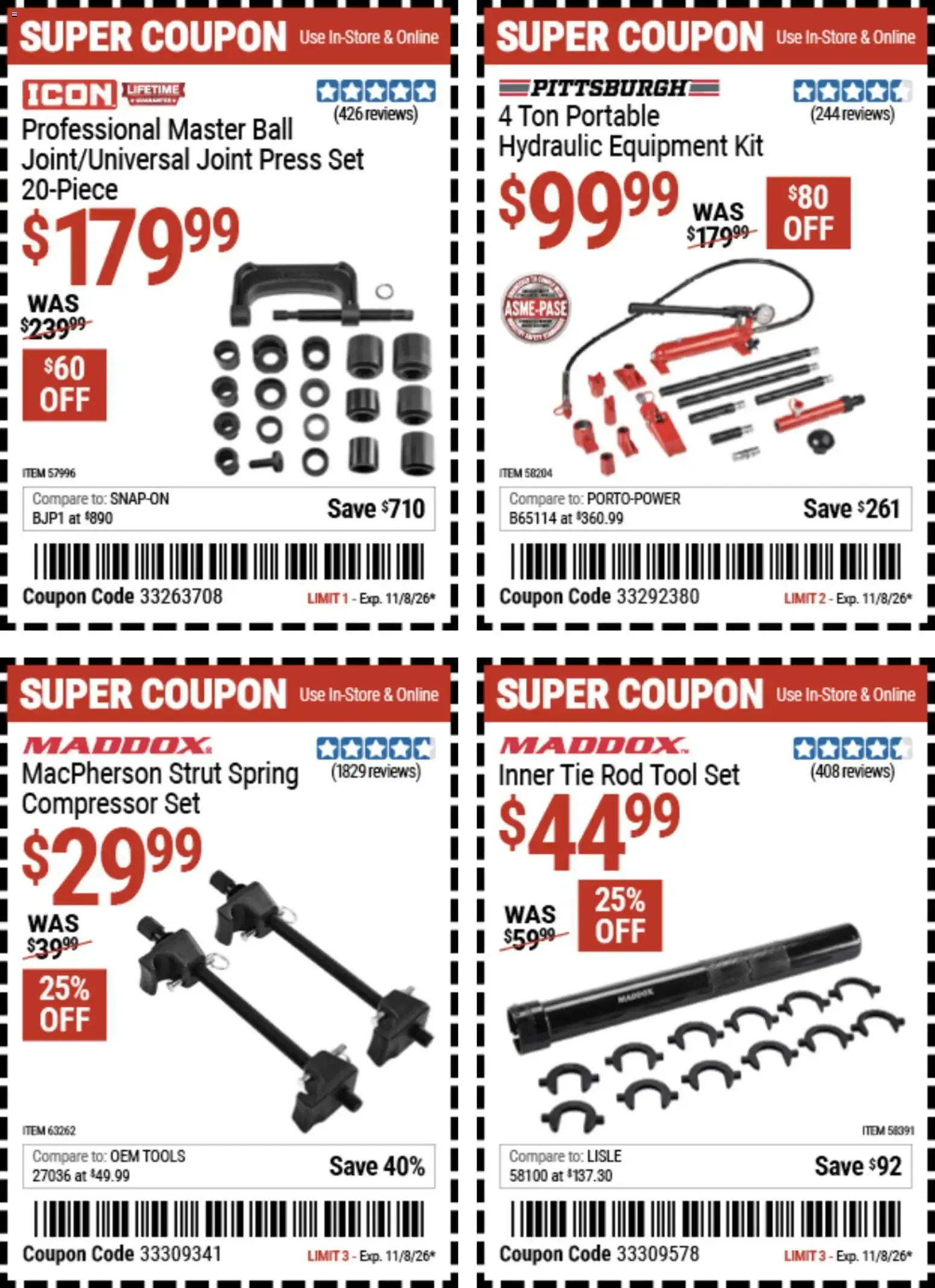 Weekly ad Harbor Freight Weekly Ad (10/26 - 11/08 2026) - Flyer from October 26 to November 8 2026 - Page 14