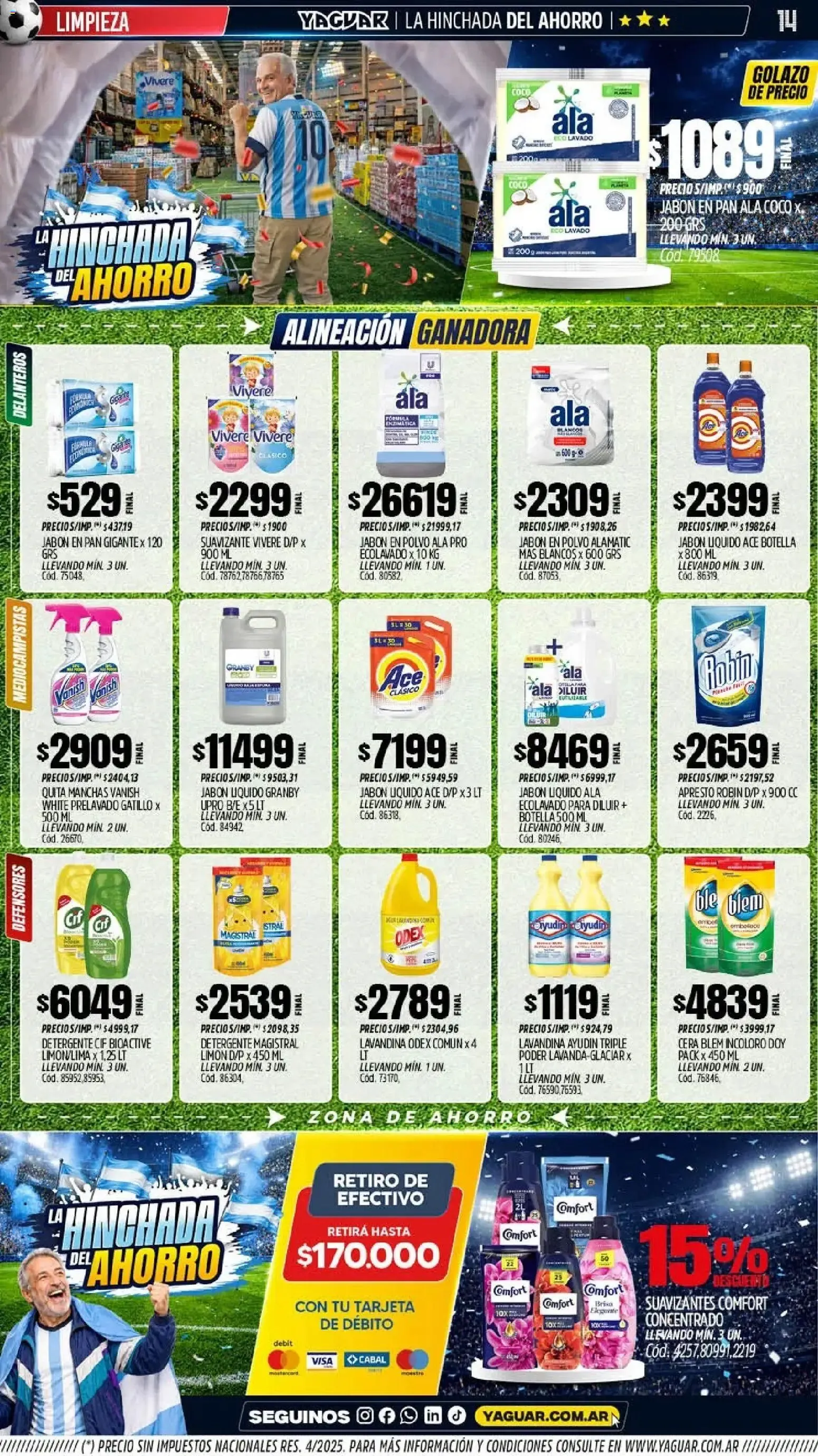 Ofertas de Mayorista Yaguar - La Hinchada del Ahorro 15 de junio al 21 de junio 2026 - Página 13 del catálogo