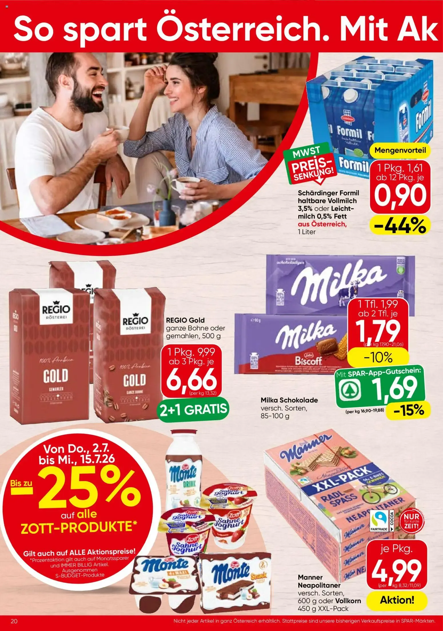 Spar Flugblatt - Wien (01.07.2026) - Angebote und Prospekt von 1. Juli bis 15. Juli 2026 - Flugblätt seite  20