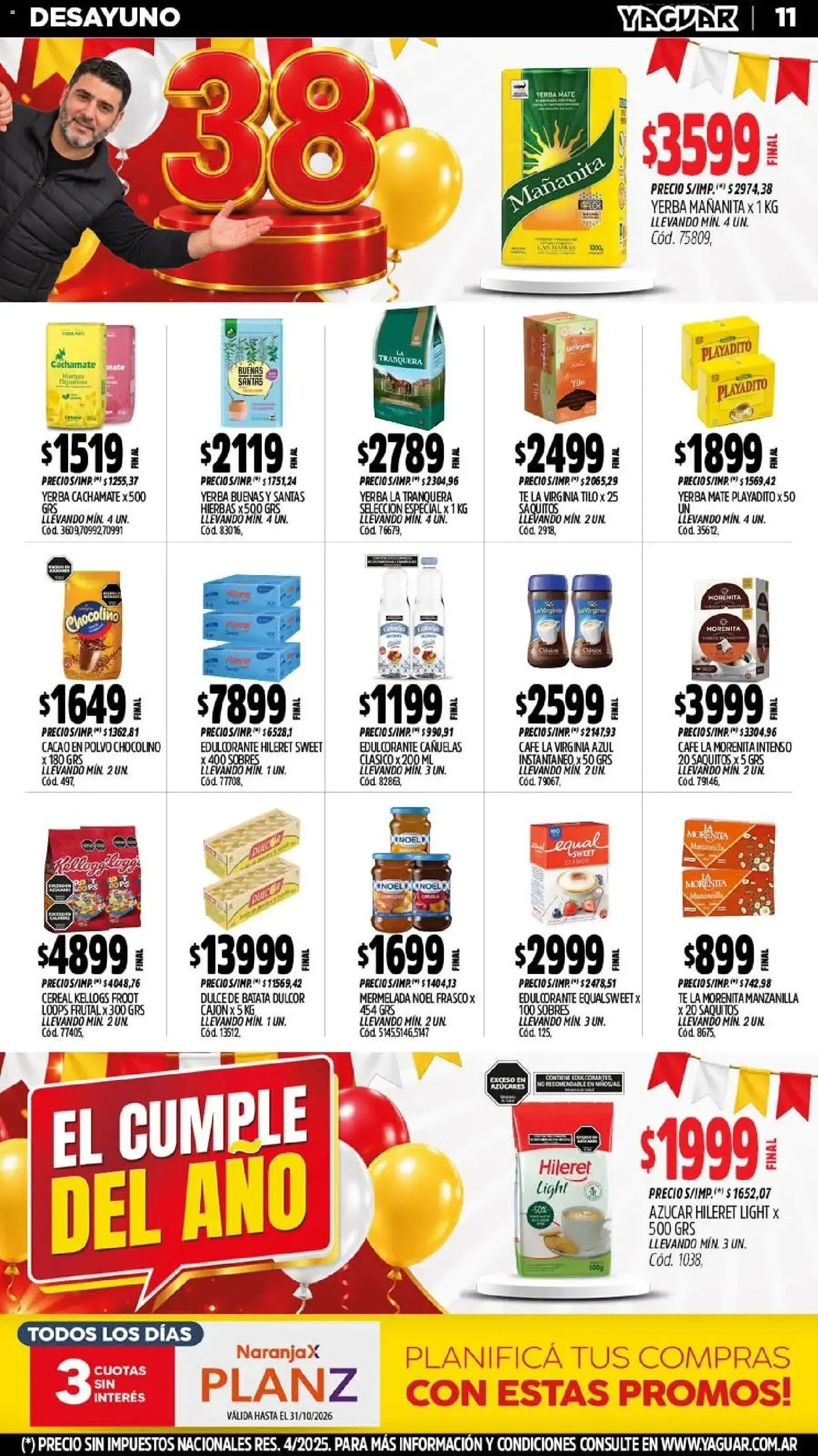 Ofertas de Yaguar - Oferta Semanal Mar del Plata del 26/10/2026 - 31/10/2026 26 de octubre al 31 de octubre 2026 - Página 11 del catálogo