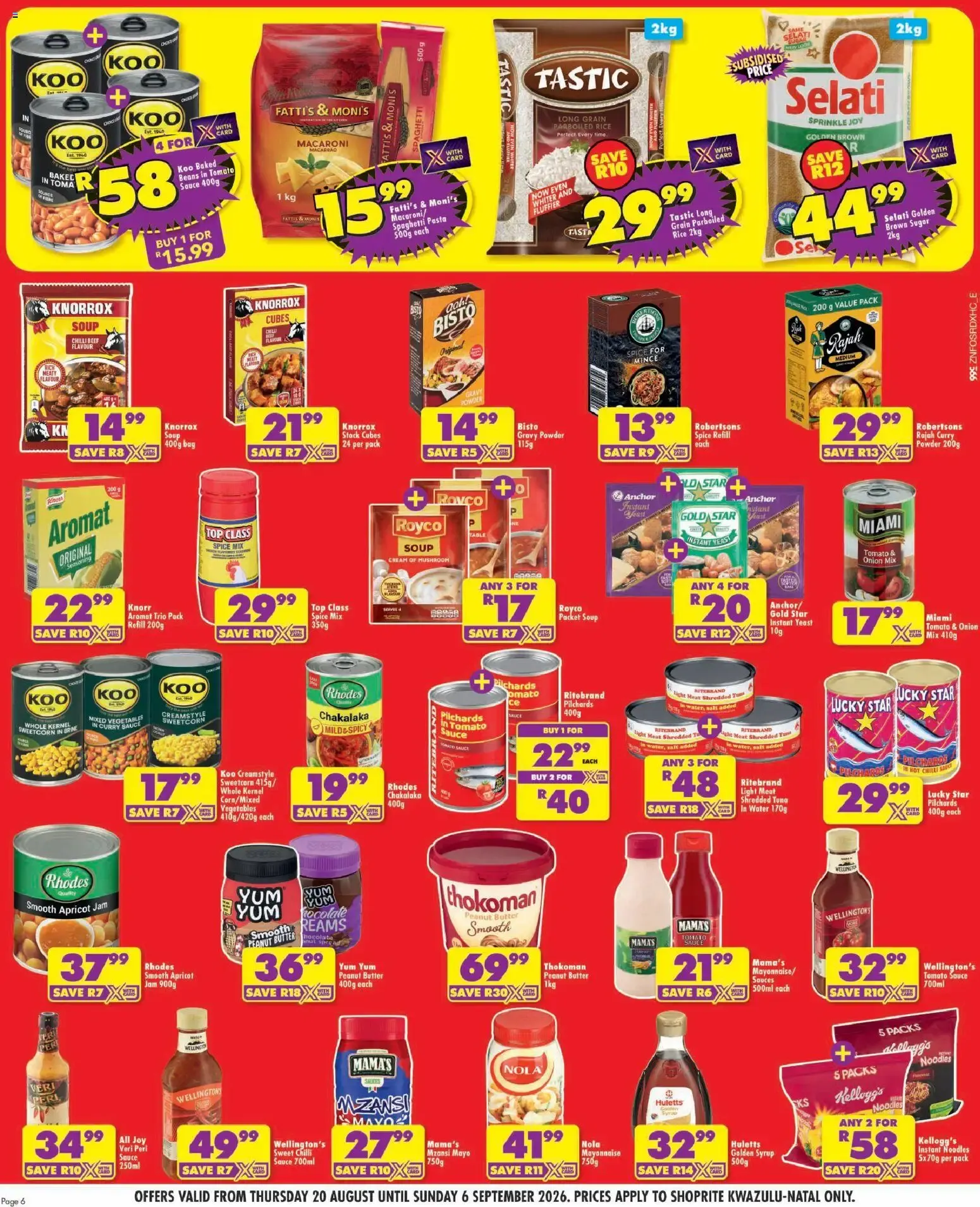 Shoprite: Major League Birthday Deals from 20 August to 6 September 2026 - Catalogue Page 6