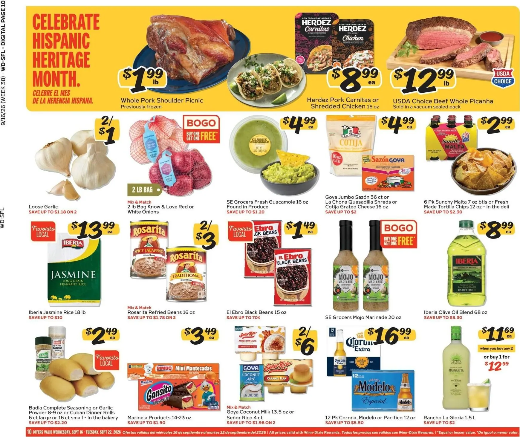 Weekly ad Current Winn-Dixie leaflet valid from Wednesday 09/16/2026 to Tuesday 09/22/2026 from September 16 to September 22 2026 - Page 10