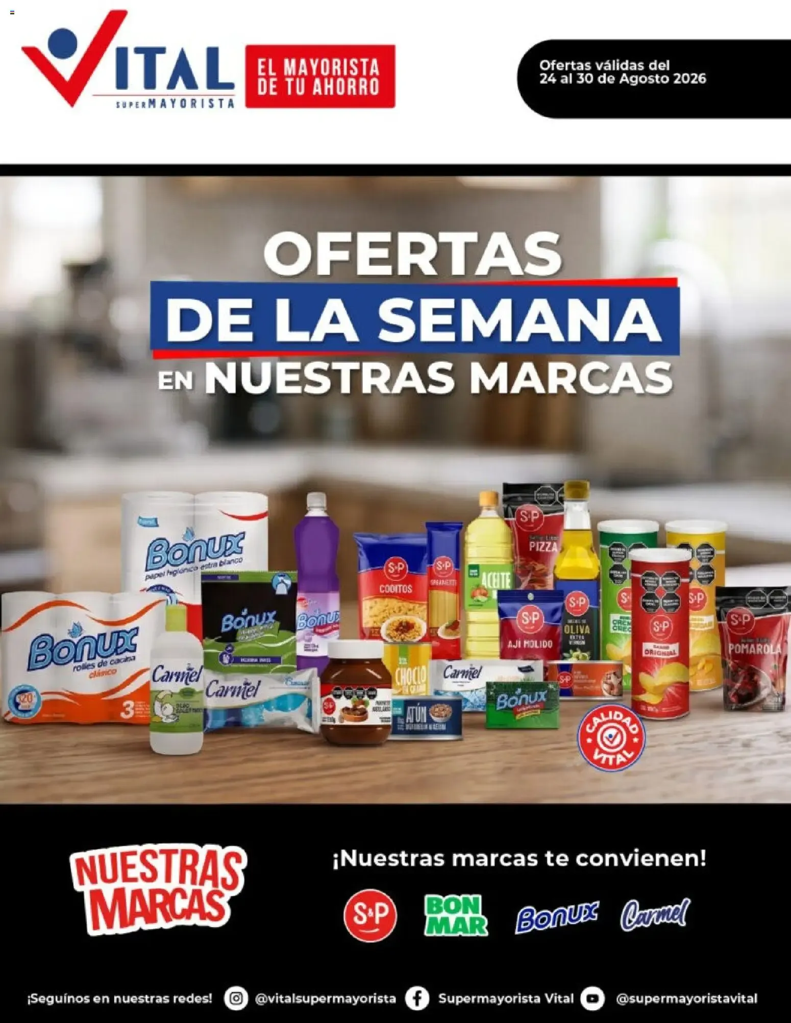 Ofertas de Vital - Especial nuestras marcas || del 24/08/2026 - 30/08/2026 || Catálogo 24 de agosto al 30 de agosto 2026 - Página 1 del catálogo