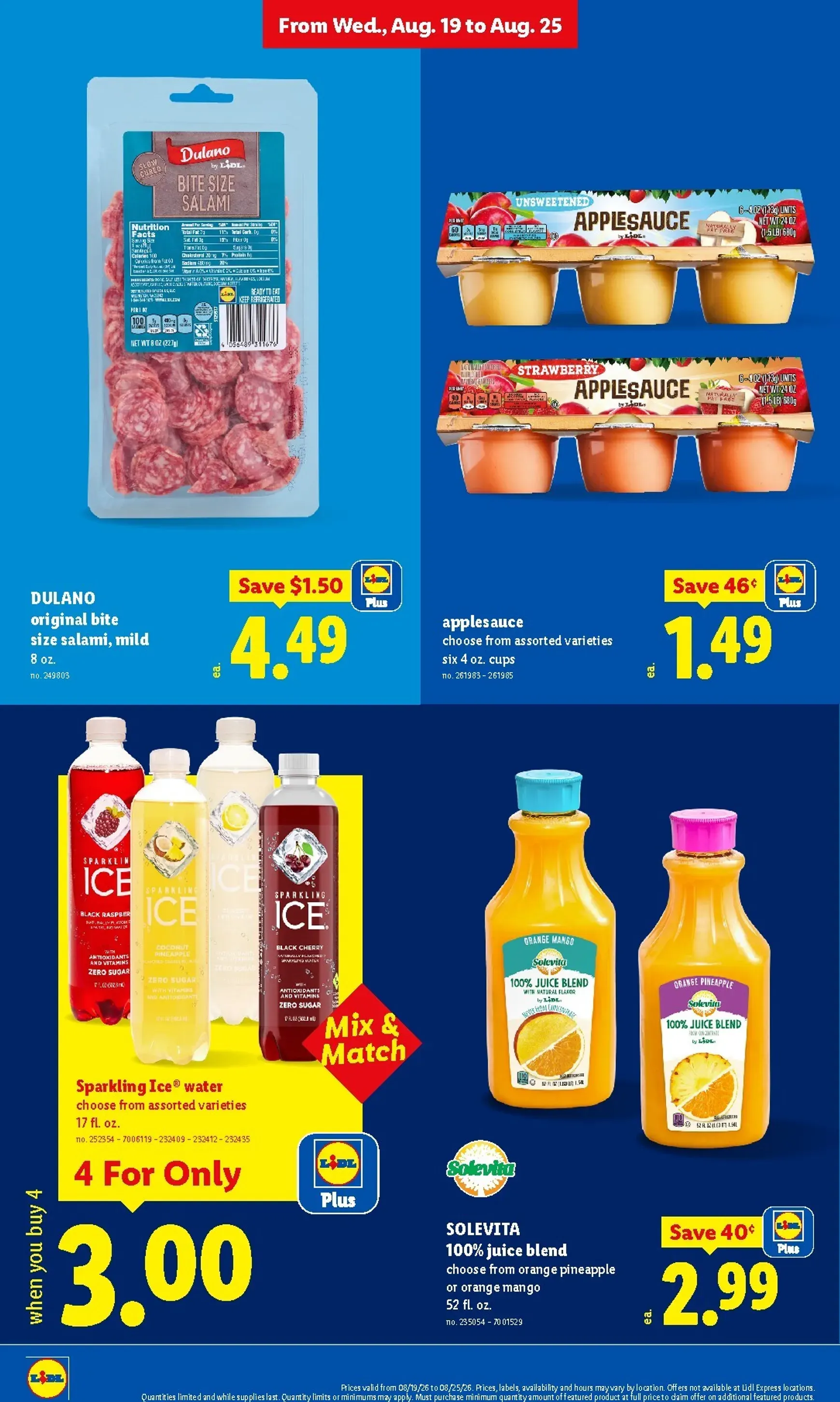 Weekly promotion Current Lidl leaflet valid from Wednesday 08/19/2026 to Tuesday 08/25/2026 spanning from August 19 to August 25 2026 - Page 4 for Catalogue 365