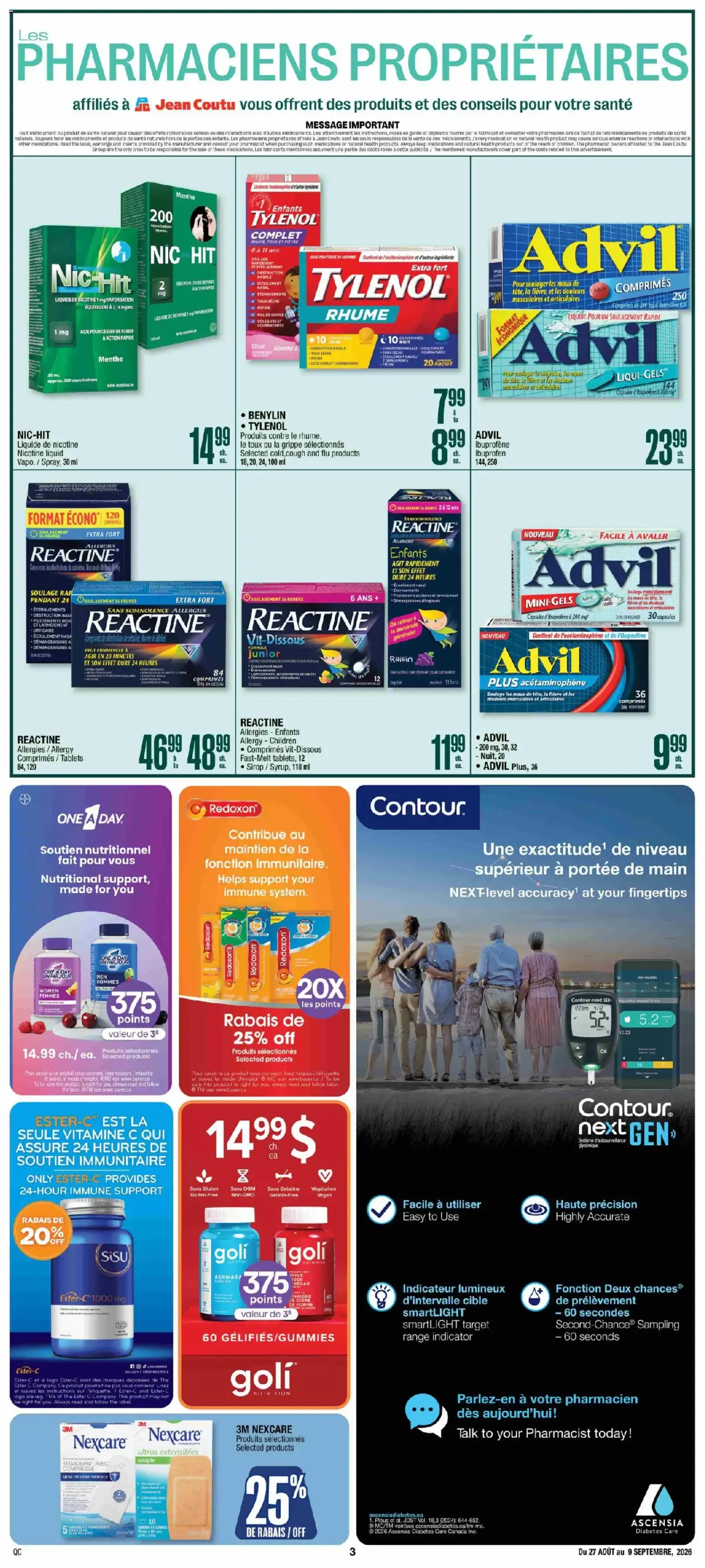Jean Coutu - Pharma Booklet from Aug 27, 2026 > weekly specials & deals from August 27 to September 9 2026 - flyer page 3