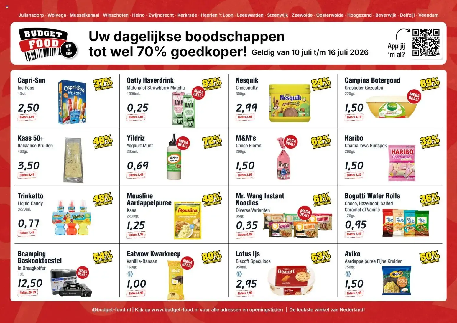 Budget Food folder vanaf 10-07-2026 || NIEUWE van 10 juli tot 16 juli 2026 - Folder pagina 1