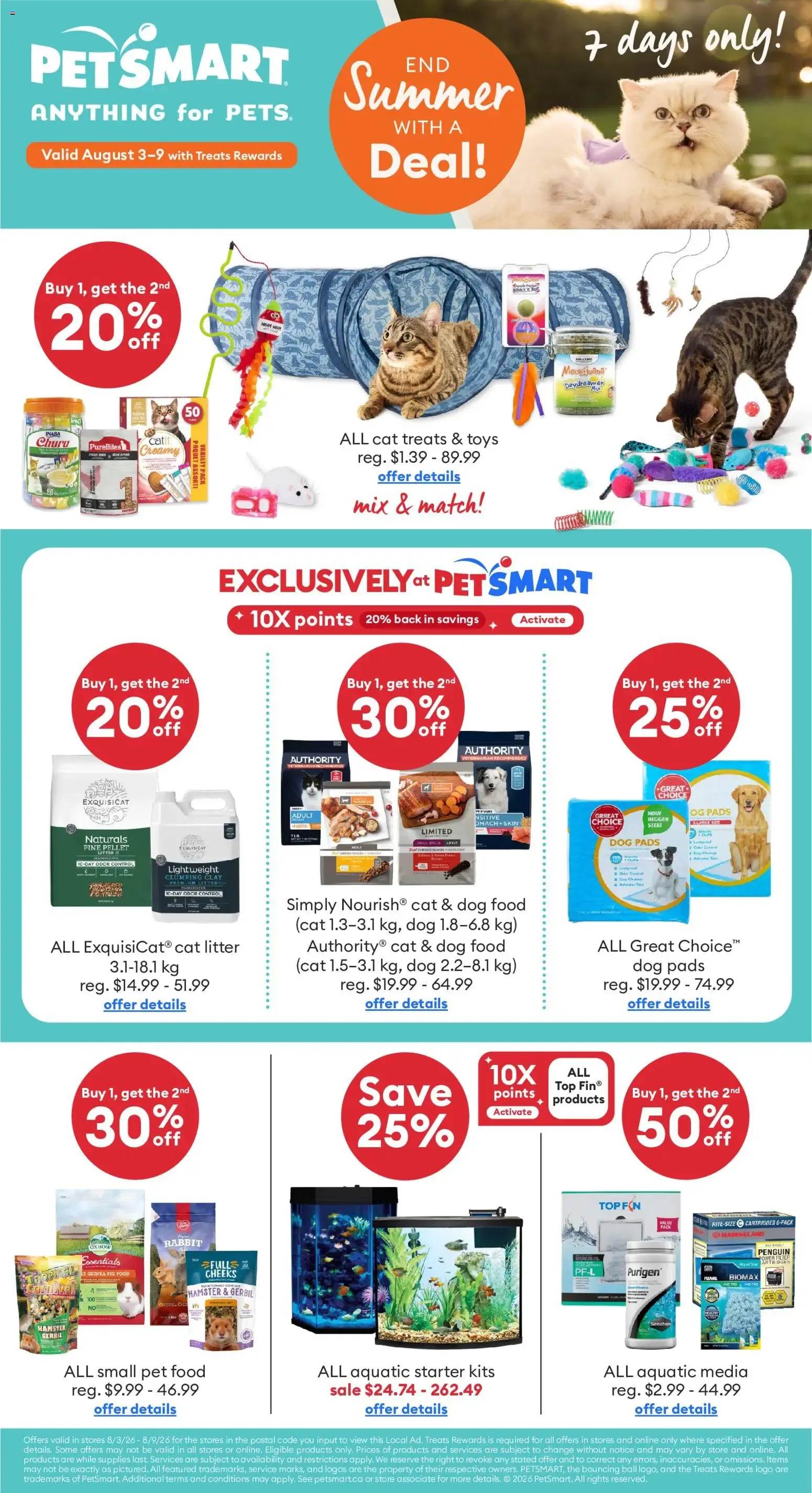 PetSmart: End Summer with a Deal! from August 3 to August 9 2026 - flyer page 1