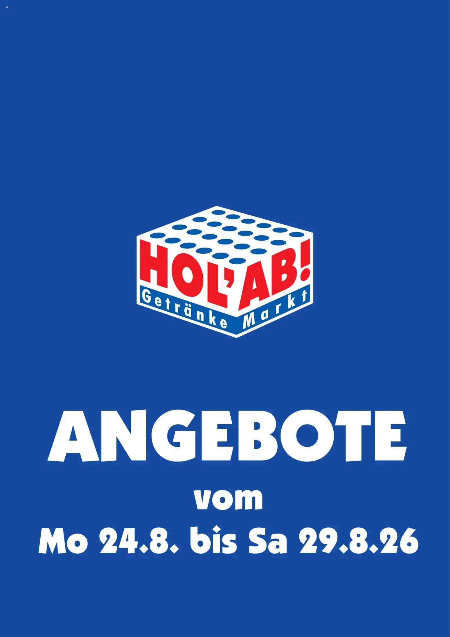 HOL’AB! Prospekt (ab 24.08.2026) zum Blättern von 24. August bis 29. August 2026 - Prospekt seite 1