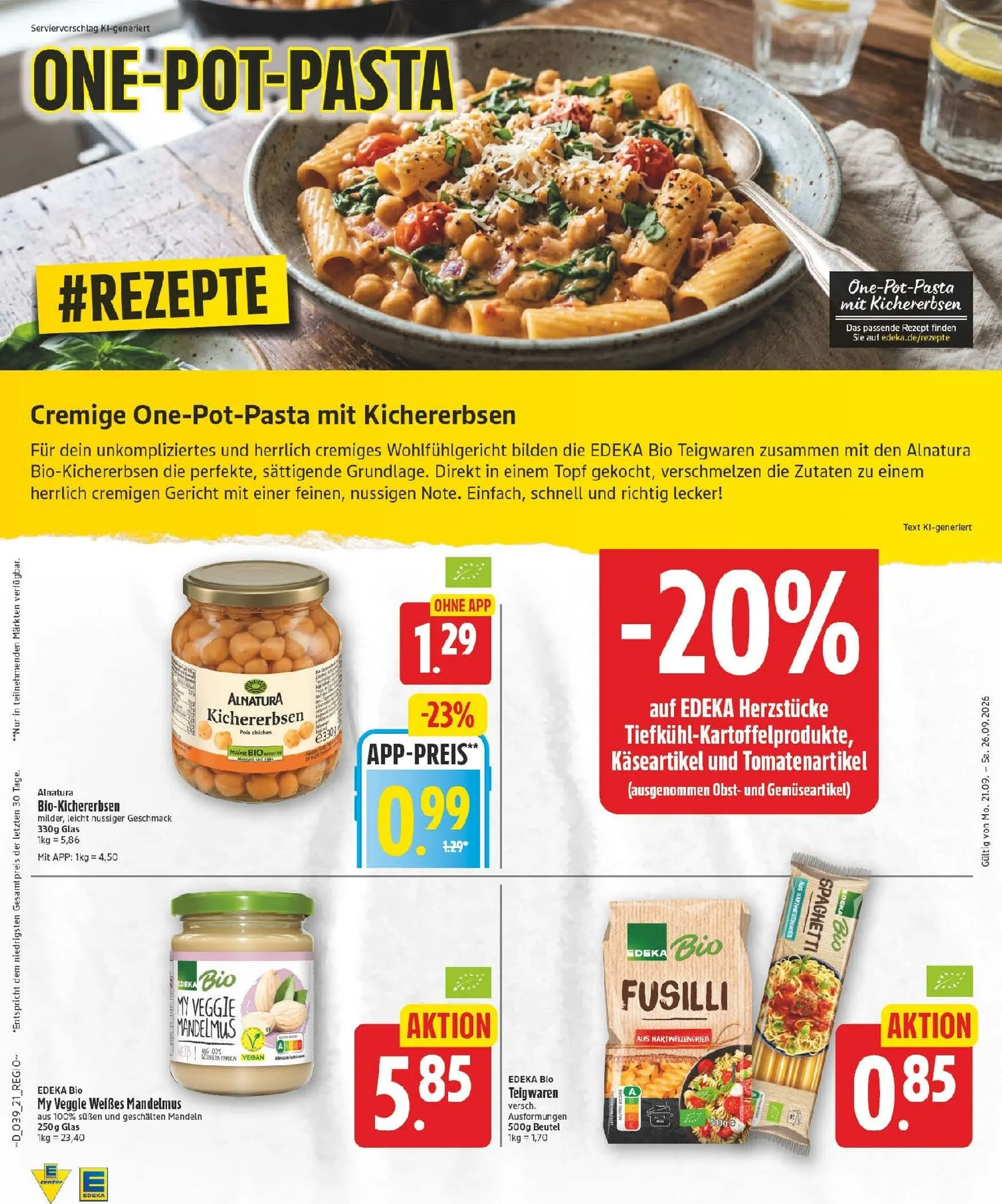 MIT DER EDEKA APP SPARST DU NOCH MEHR! von 21. September bis 26. September 2026 - Prospekt seite 21