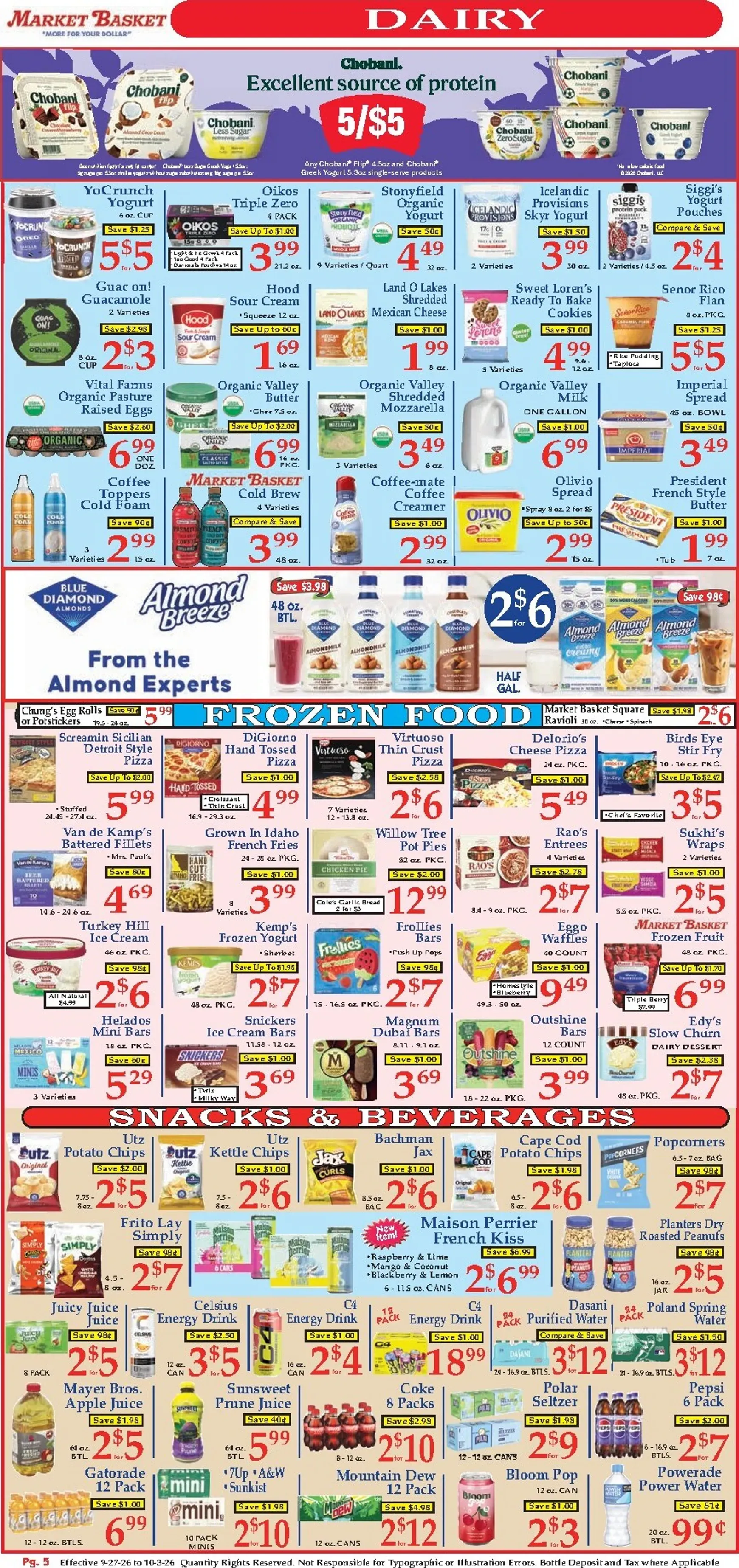 Weekly ad Current Market Basket leaflet valid from Sunday 09/27/2026 to Saturday 10/03/2026 from September 27 to October 3 2026 - Page 5