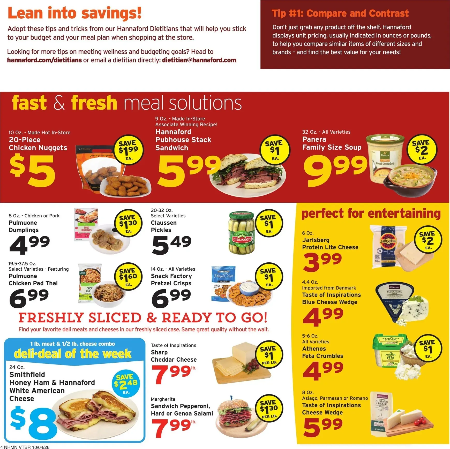 Weekly ad Current Hannaford leaflet valid from Sunday 10/04/2026 to Saturday 10/10/2026 from October 4 to October 10 2026 - Page 4