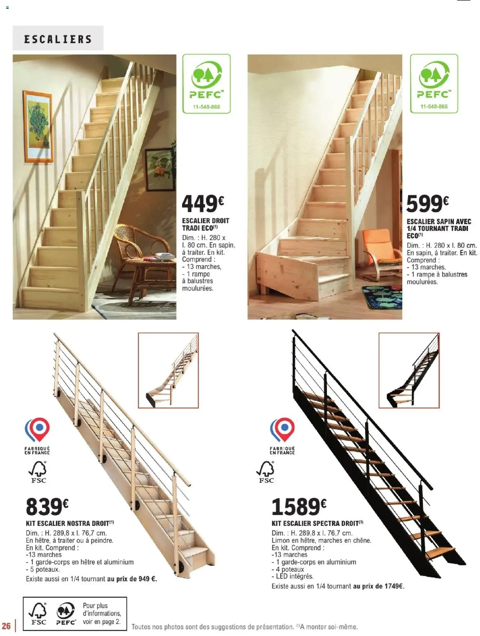 Brico E.Leclerc - Guide aménagement intérieur à partir du 06/01/2026 - promo en ligne du 6 janvier au 7 février 2026 - Catalogue page 26