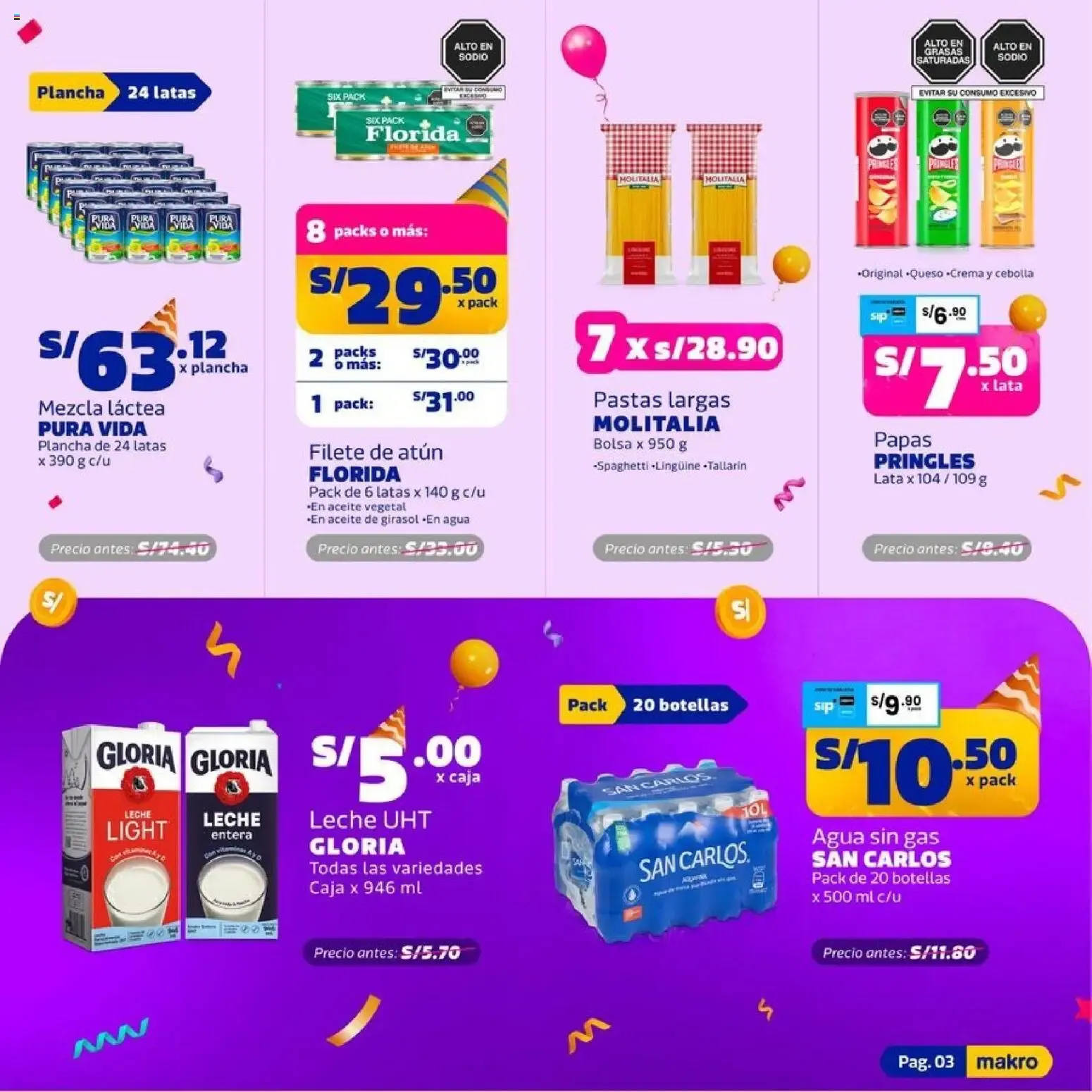 Catalogo de Precios Cumpleañeros Makro 14 de julio al 29 de julio 2026 - Pag 3
