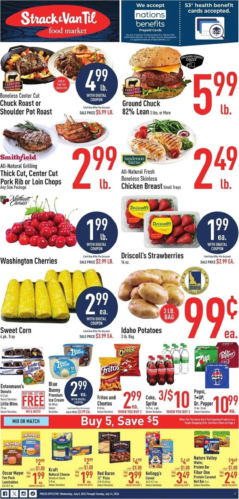 Weekly ad Strack & Van Til Food Market from July 8 to July 14 2026 - Page 1