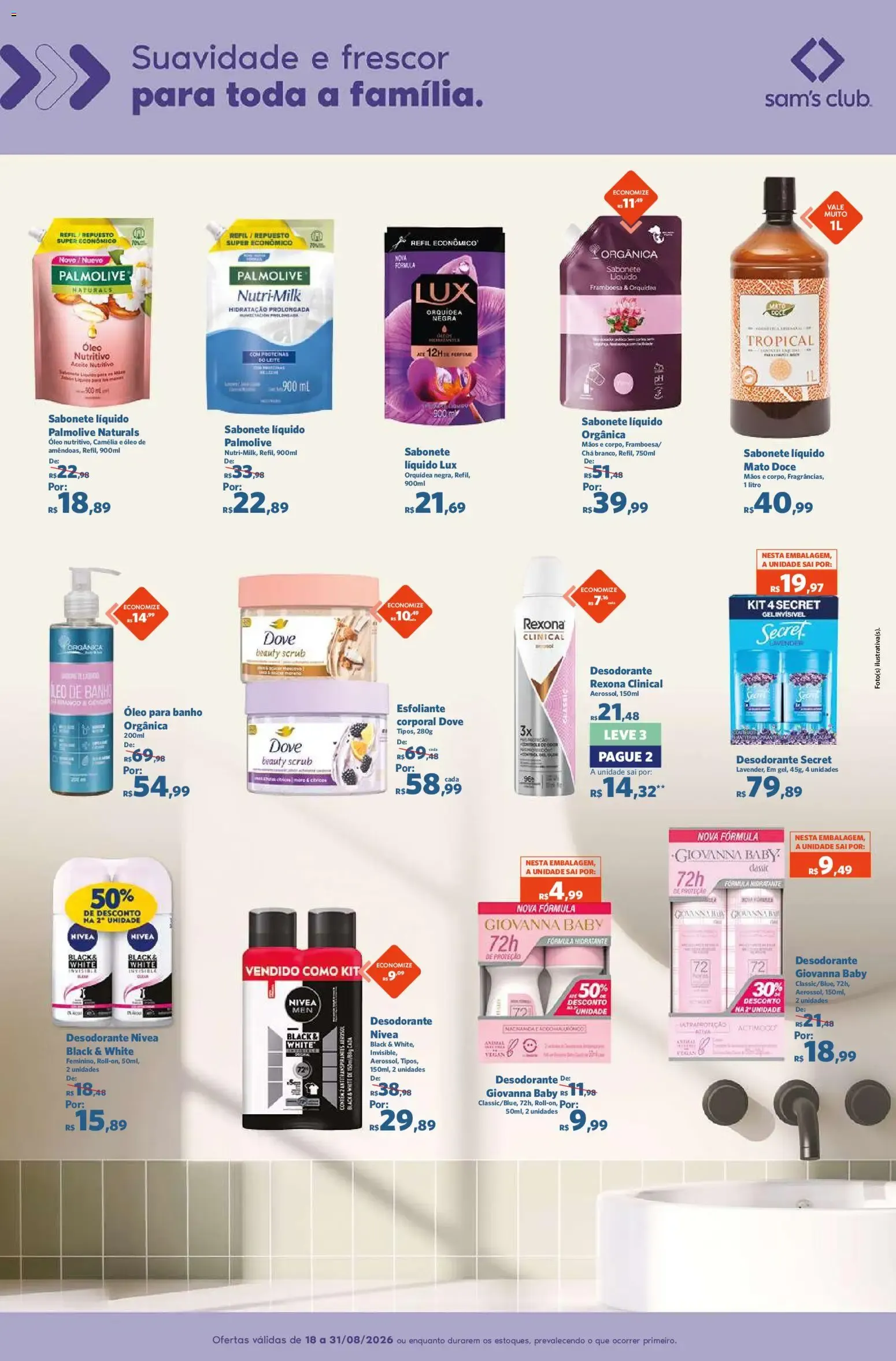 Encarte de Sam's Club ofertas Beleza de 18/08/2026 | Promoções Online 18 de agosto até 31 de agosto 2026 - Pagina 6