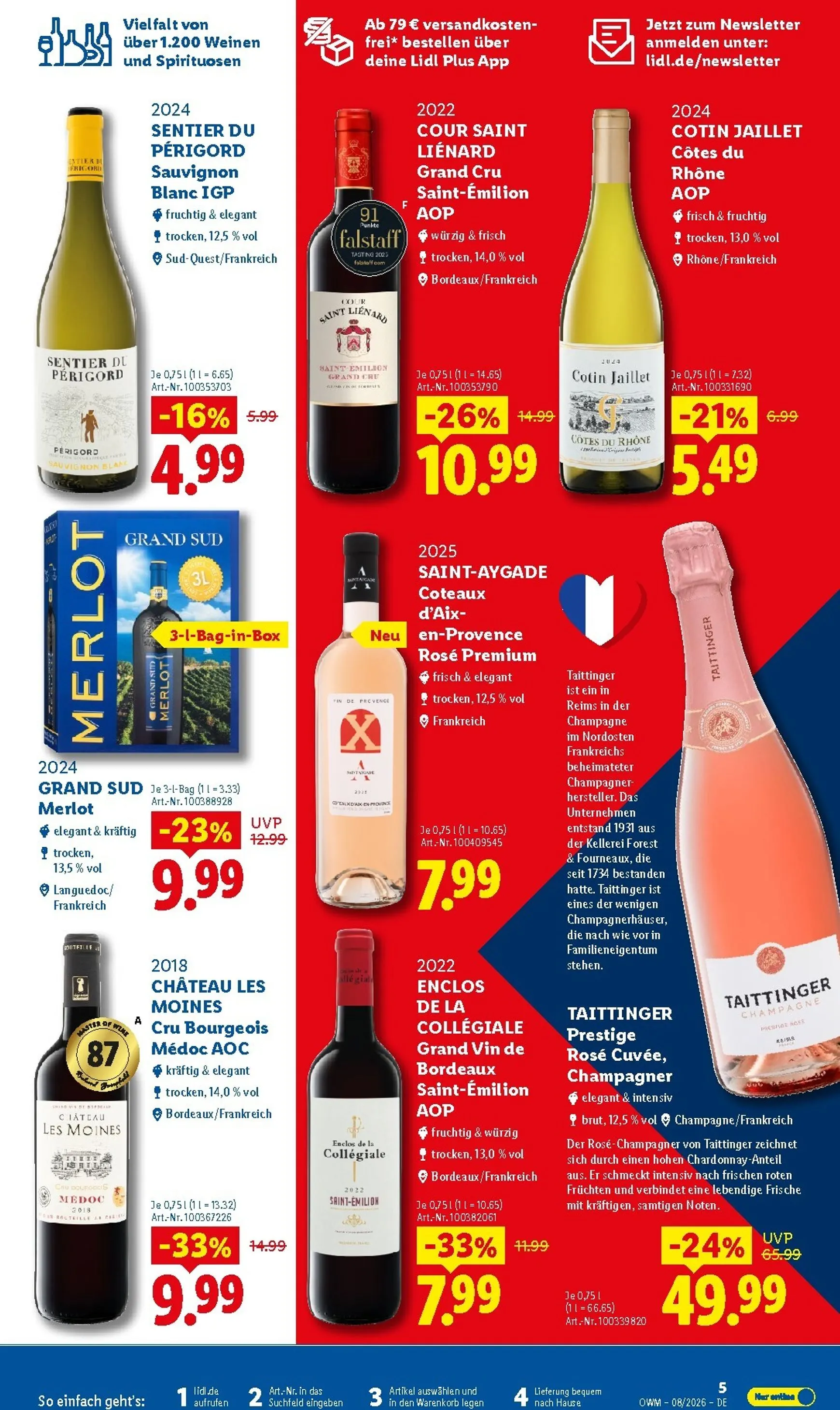 Lidl - Wein & Spirituosen Prospekt – von Samstag 01.08.2026 bis Montag 31.08.2026 von 1. August bis 31. August 2026 - Prospekt seite 5
