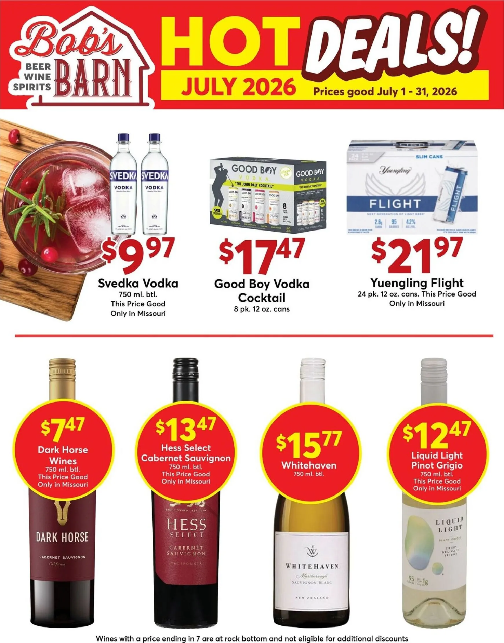 Weekly ad Bob's Barn - Hot Deals from July 1 to July 31 2026 - Page 1