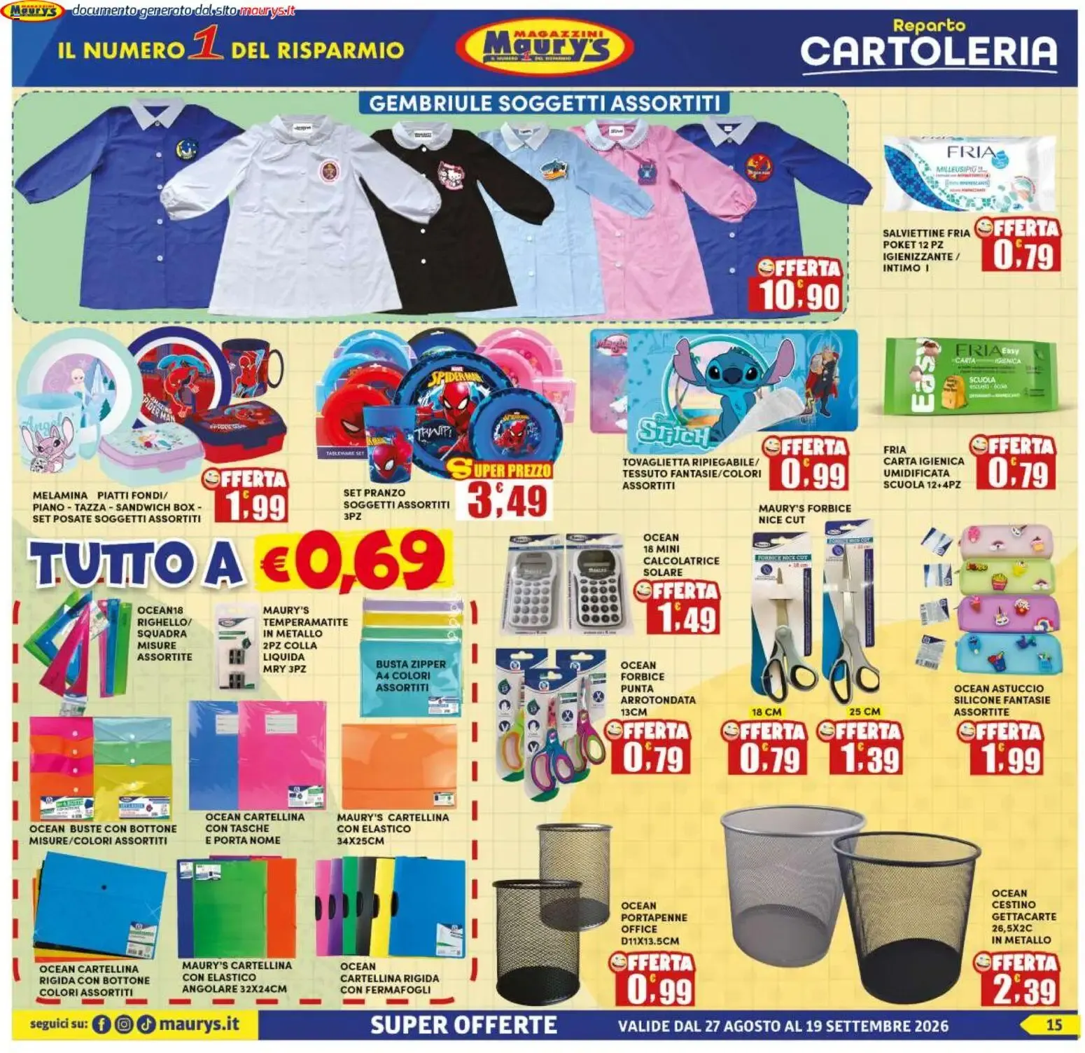 Maury's volantino dal 27/08/2026 - online Offerte da 27 agosto a 19 settembre di 2026 - Pagina del volantino 15