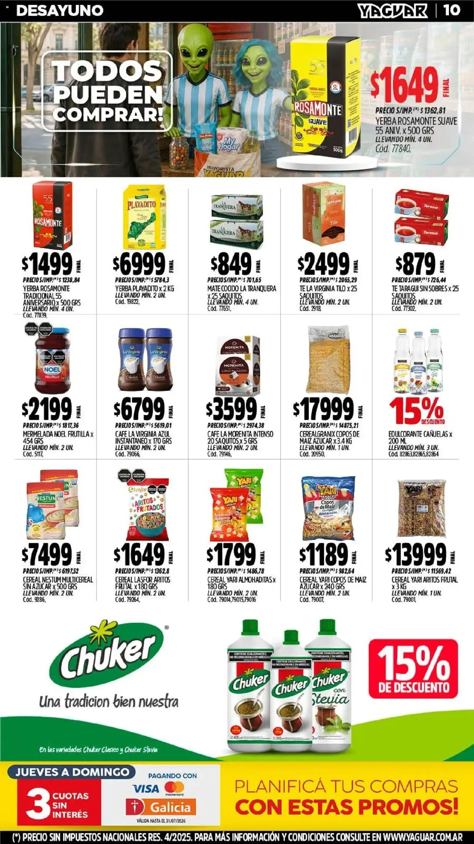 Ofertas de Mayorista Yaguar - Precios de Otro Planeta 6 de julio al 12 de julio 2026 - Página 10 del catálogo