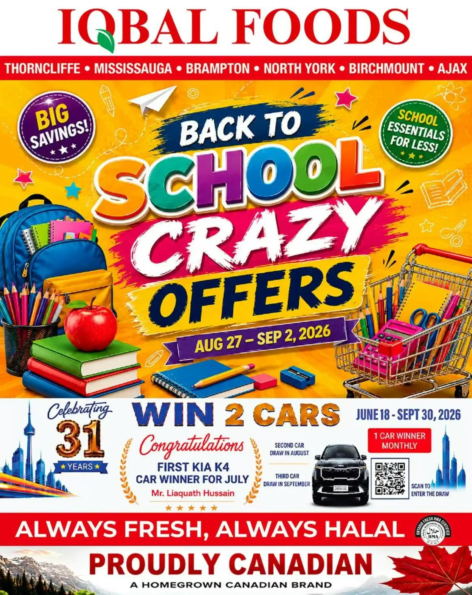 Iqbal Foods: Back to School Crazy Offers from August 27 to September 2 2026 - flyer page 1